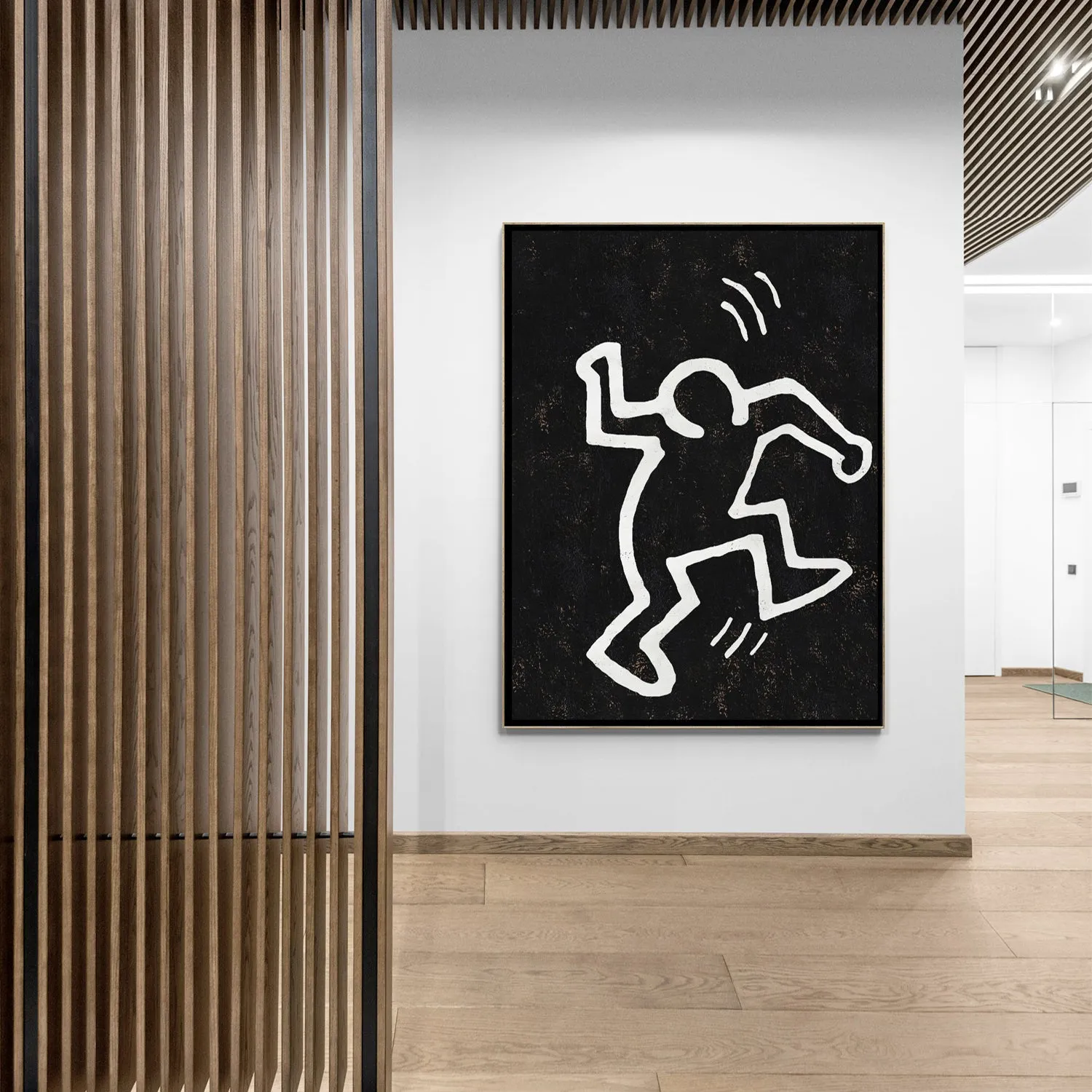 Vertical Abstract Dancing Man Painting H319VR