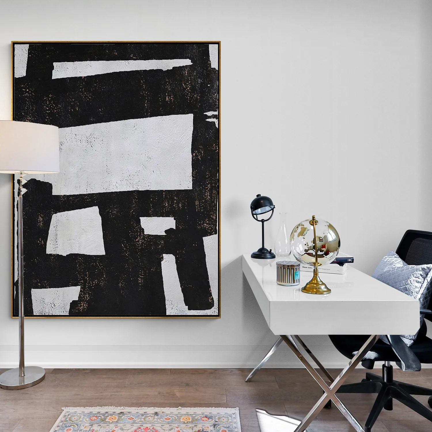 Vertical Minimalist Abstract Painting H105V