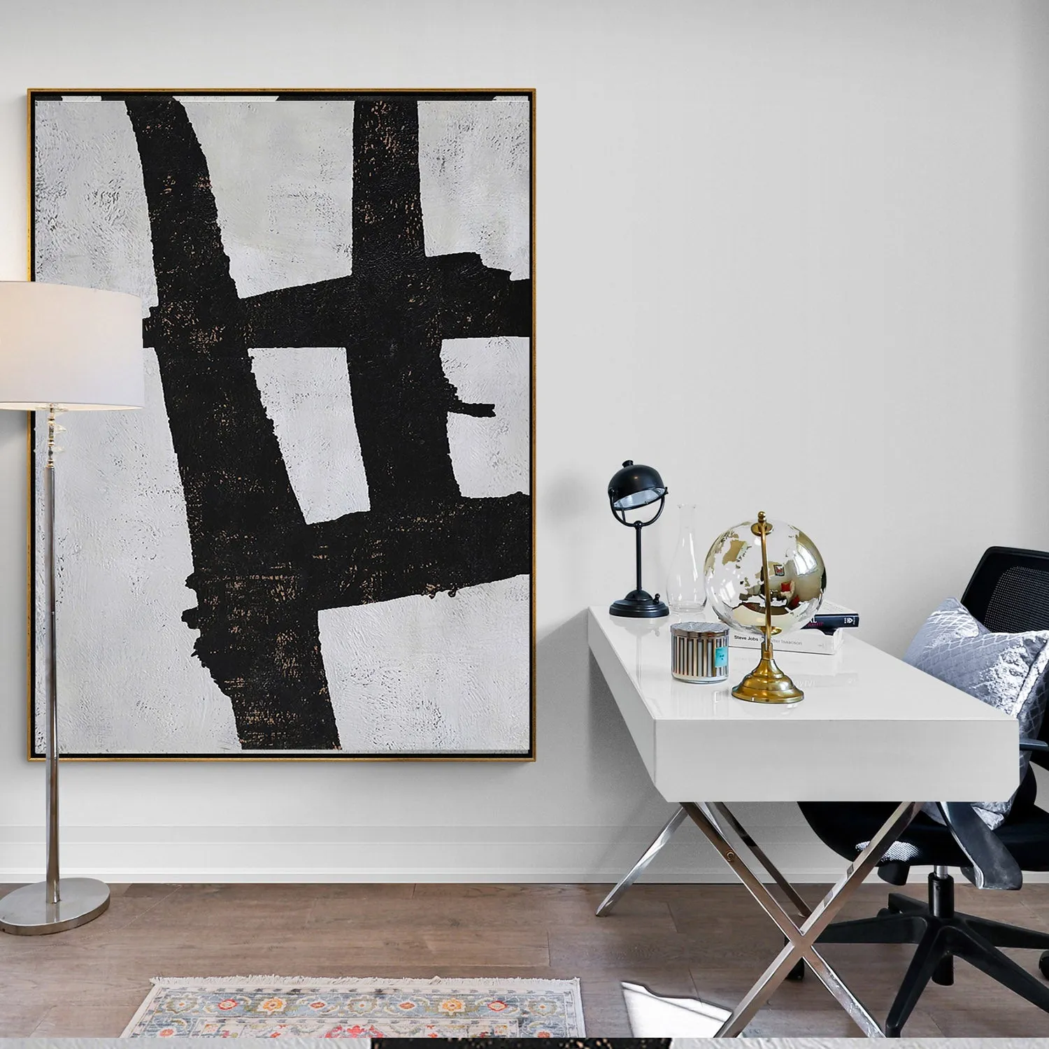 Vertical Minimalist Abstract Painting H117V