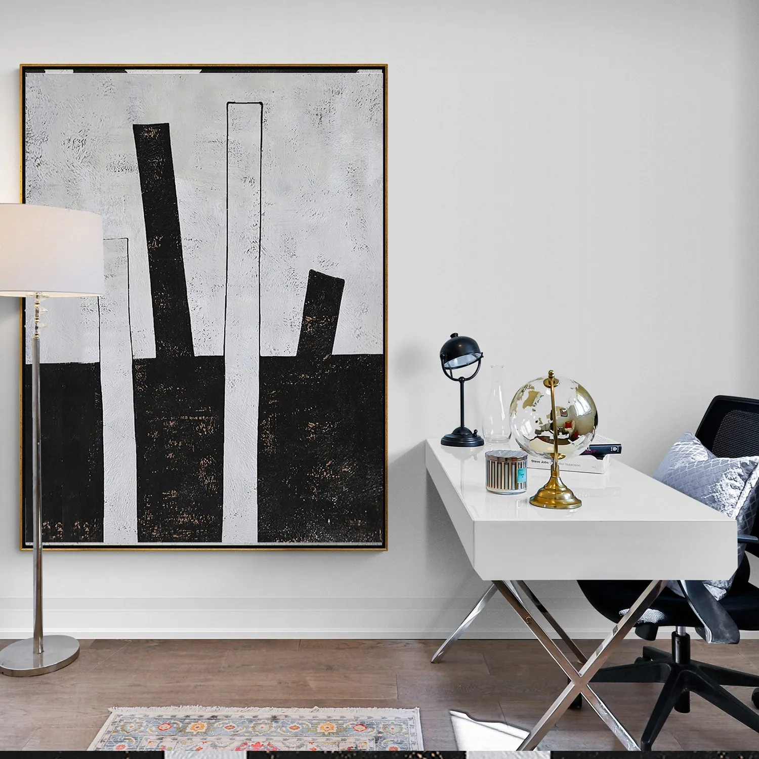 Vertical Minimalist Abstract Painting H122V