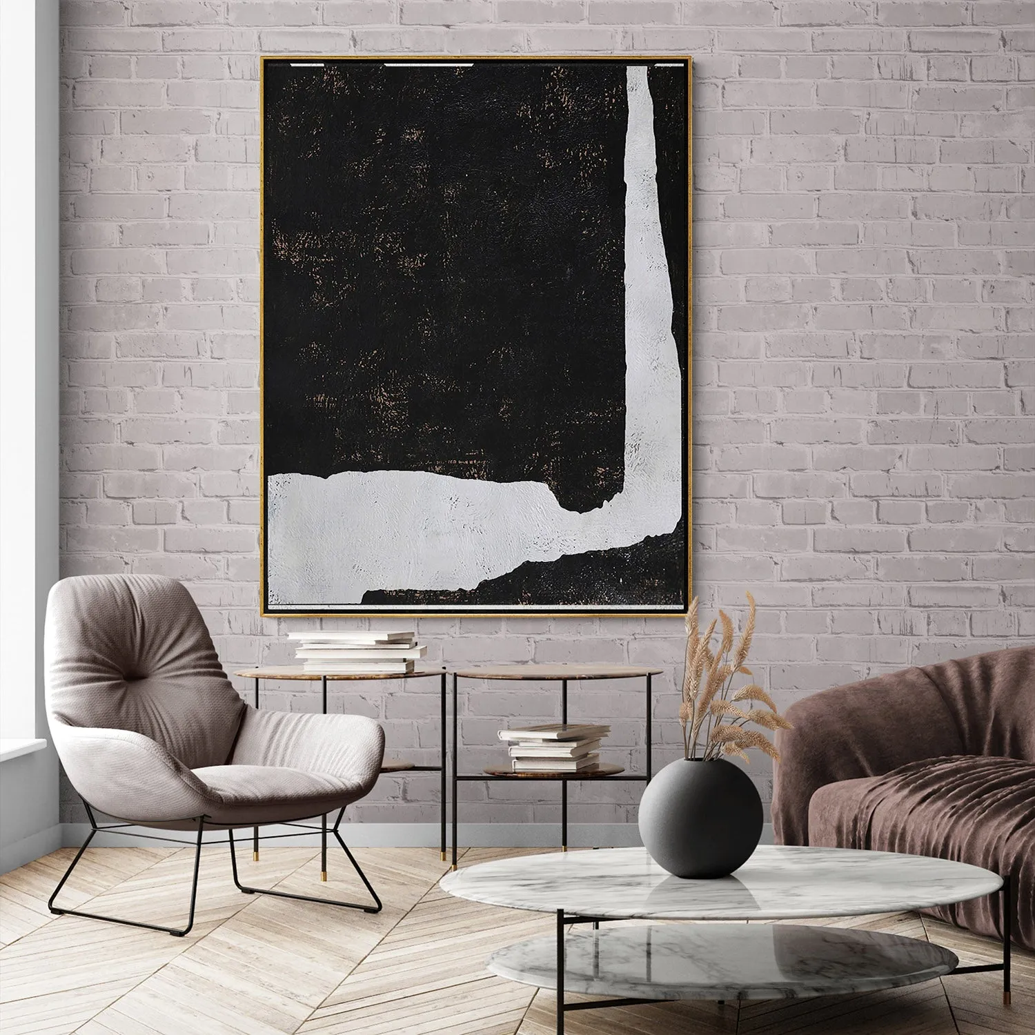 Vertical Minimalist Abstract Painting H126V