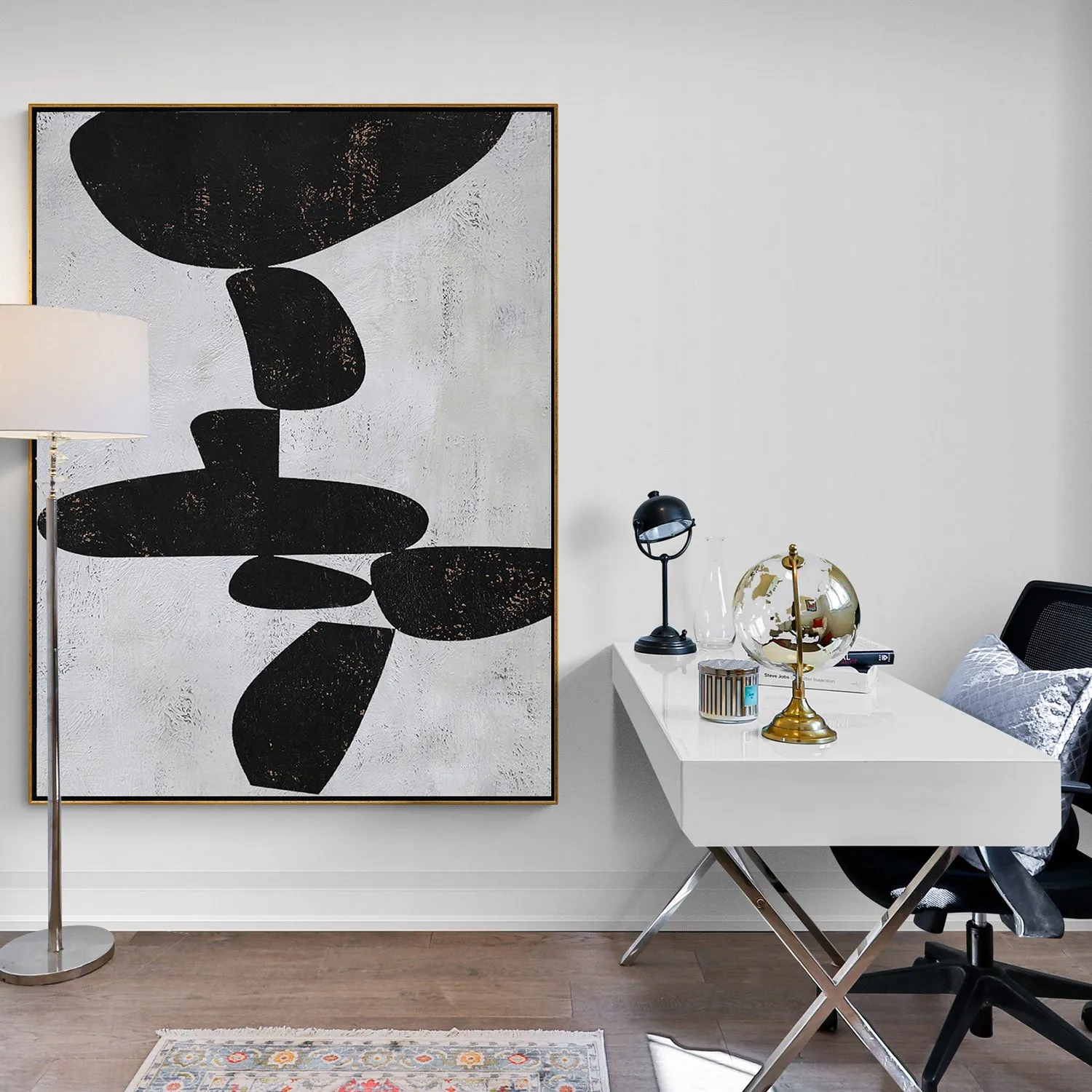 Vertical Minimalist Abstract Painting H129V
