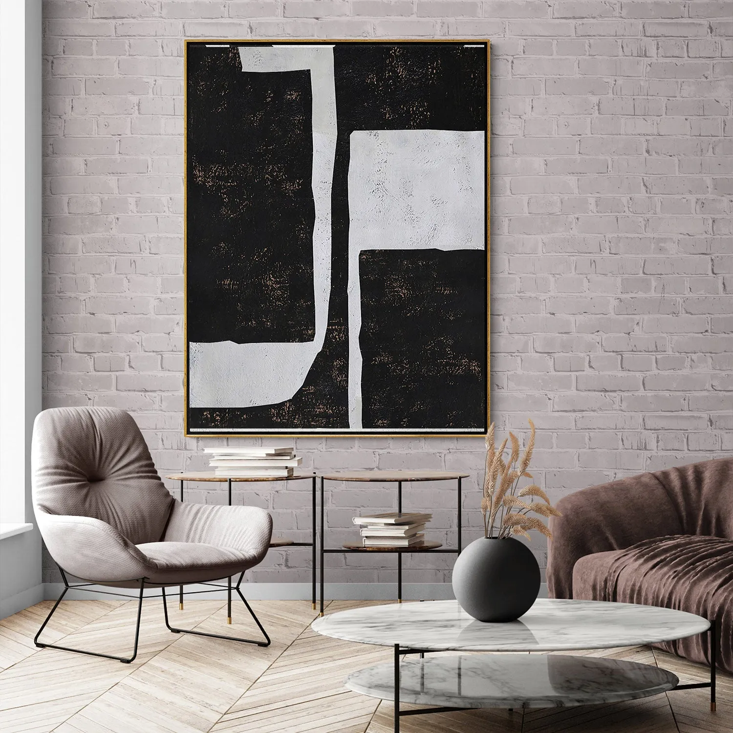 Vertical Minimalist Abstract Painting H137V