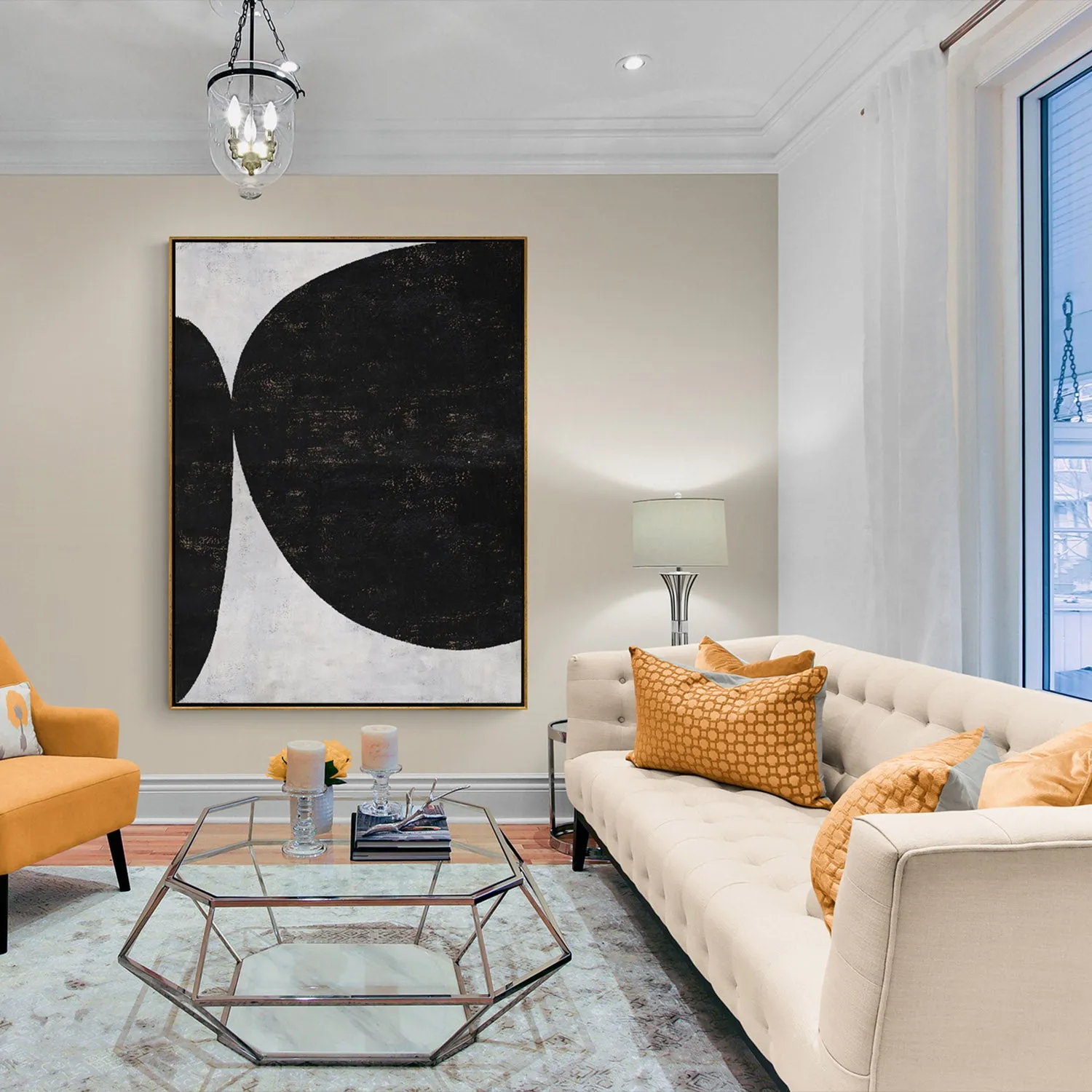 Vertical Minimalist Abstract Painting H138V