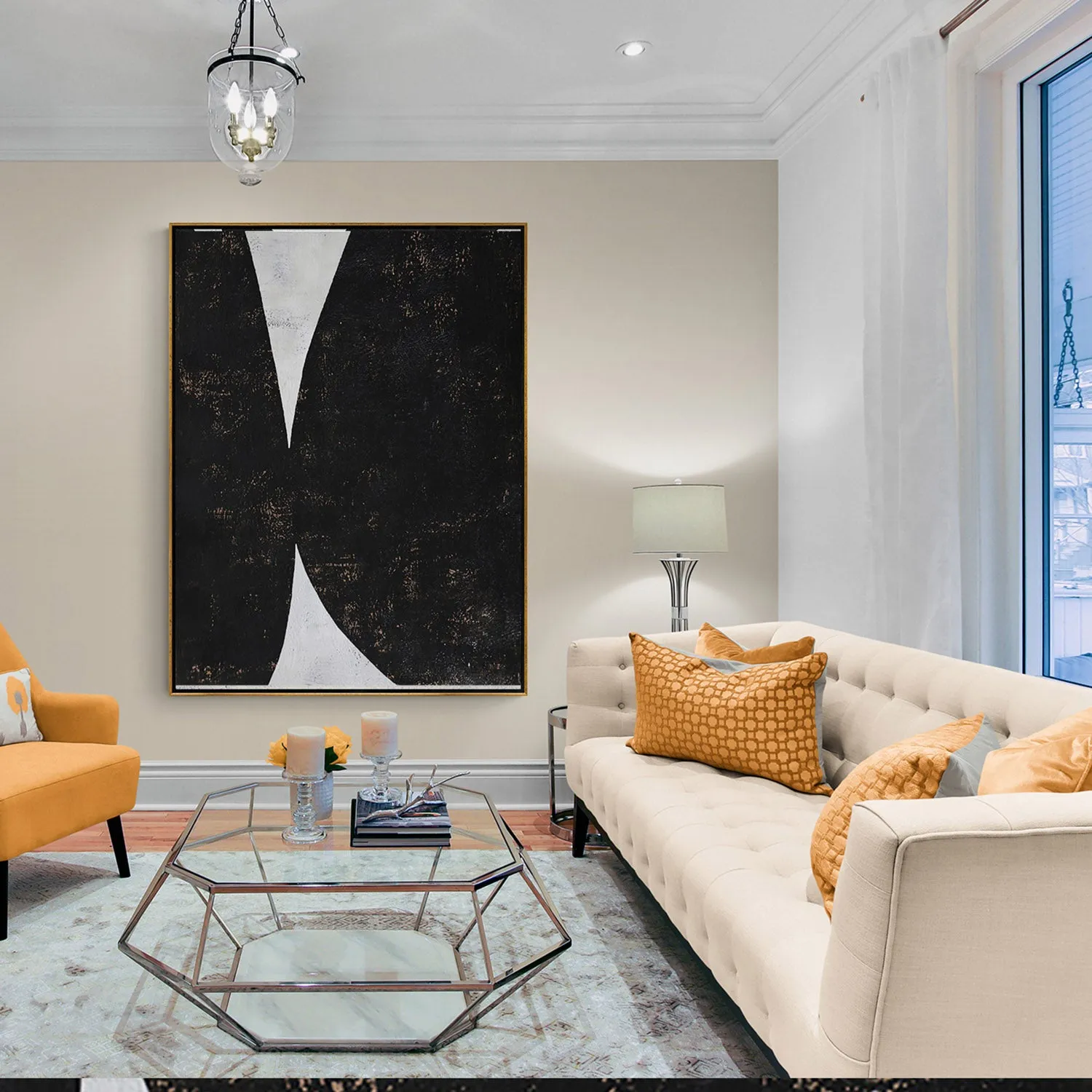 Vertical Minimalist Abstract Painting H139V