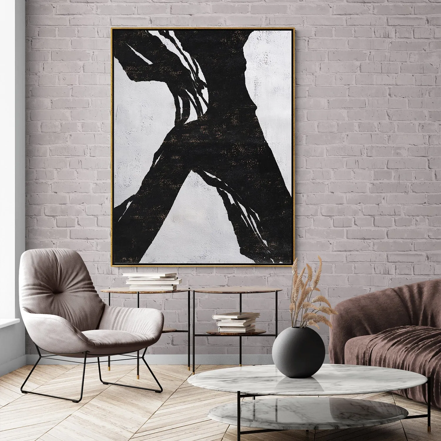 Vertical Minimalist Abstract Painting H194V