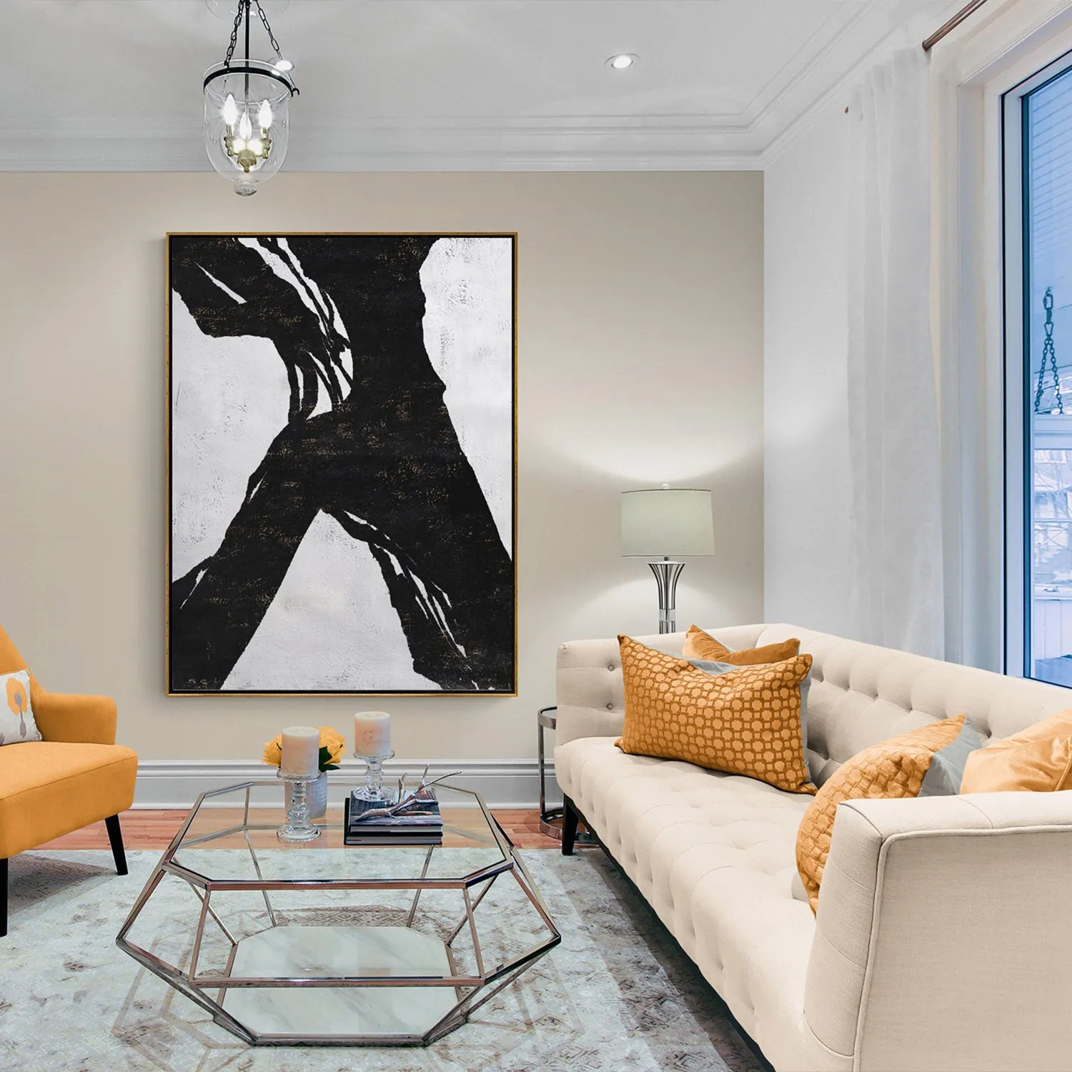 Vertical Minimalist Abstract Painting H194V
