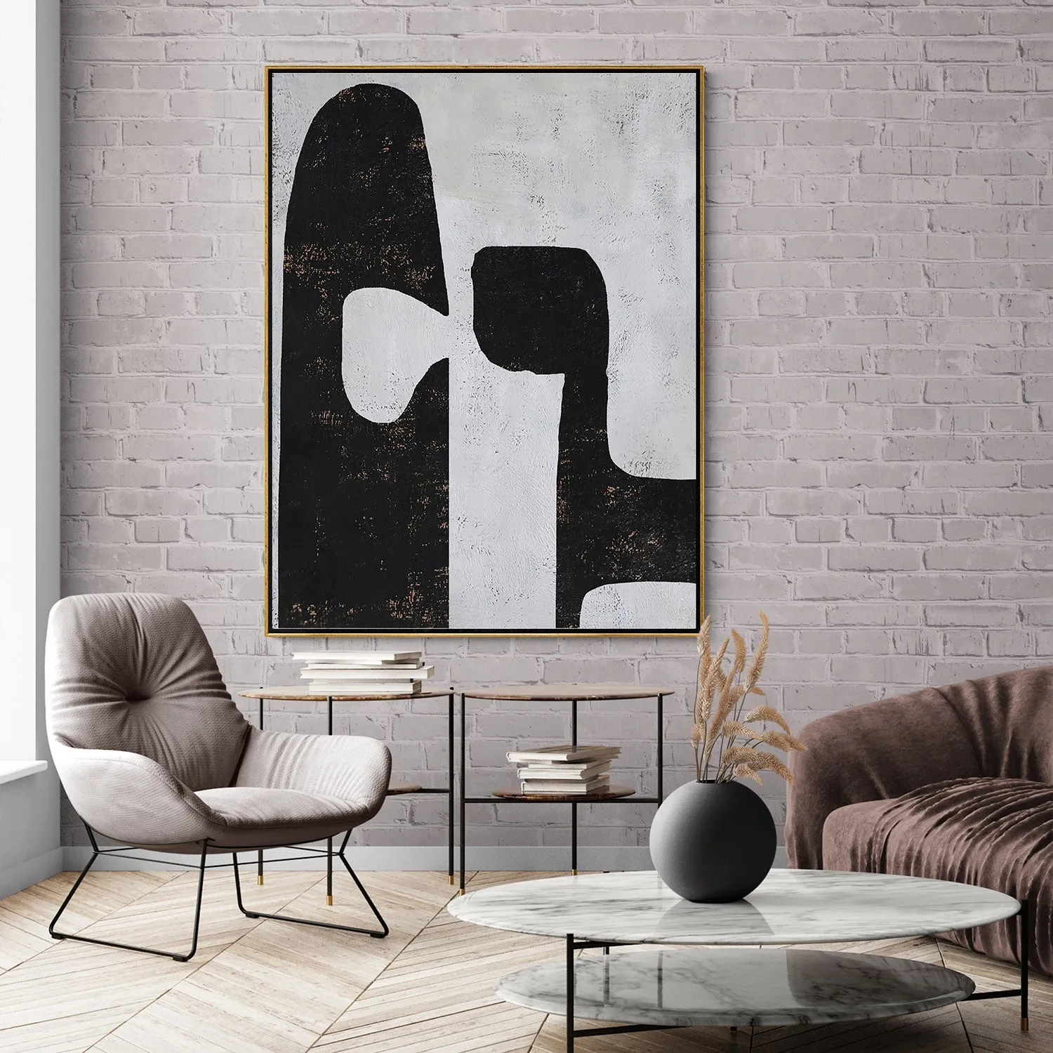 Vertical Minimalist Abstract Painting H197V