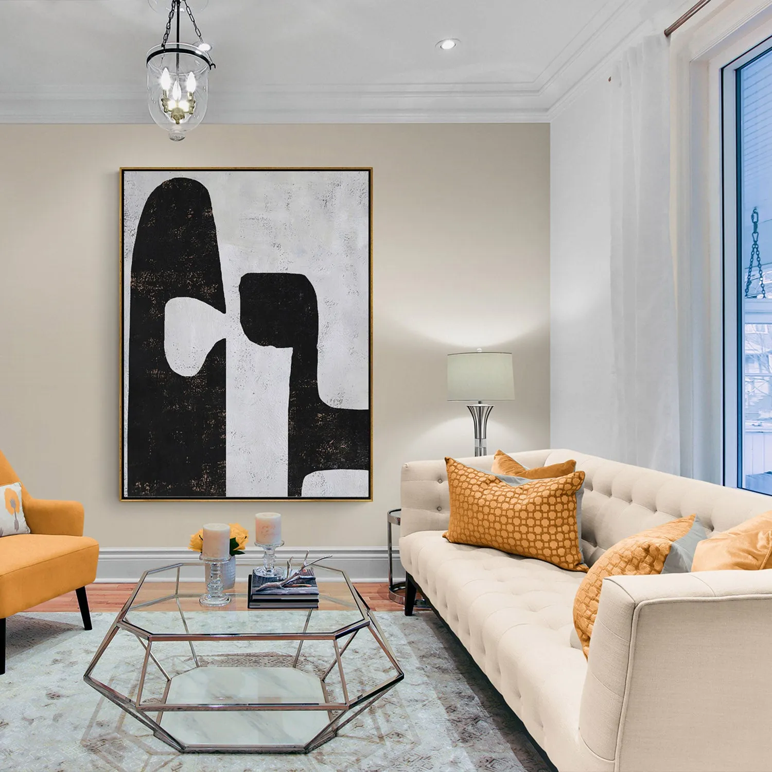 Vertical Minimalist Abstract Painting H197V