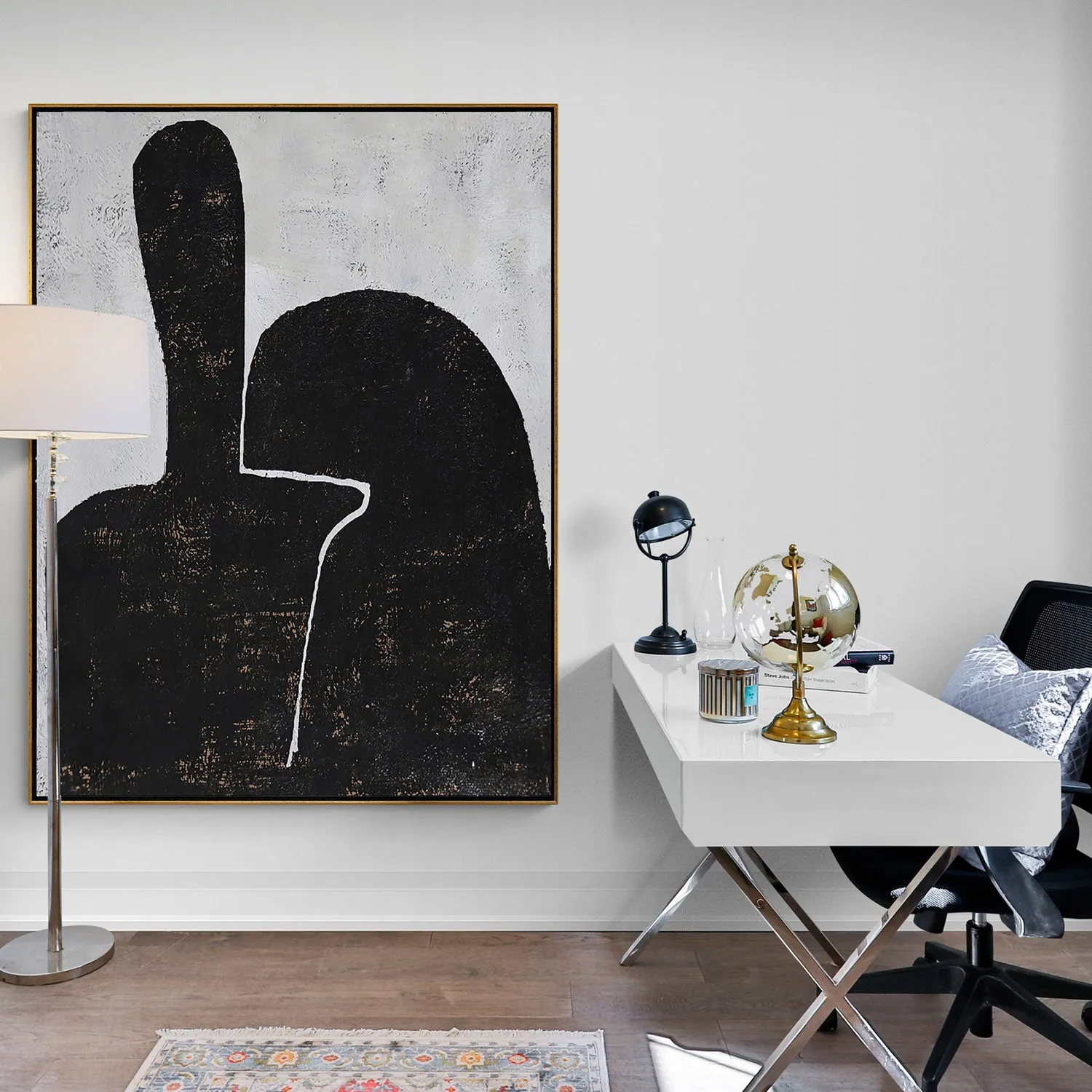 Vertical Minimalist Abstract Painting H266V