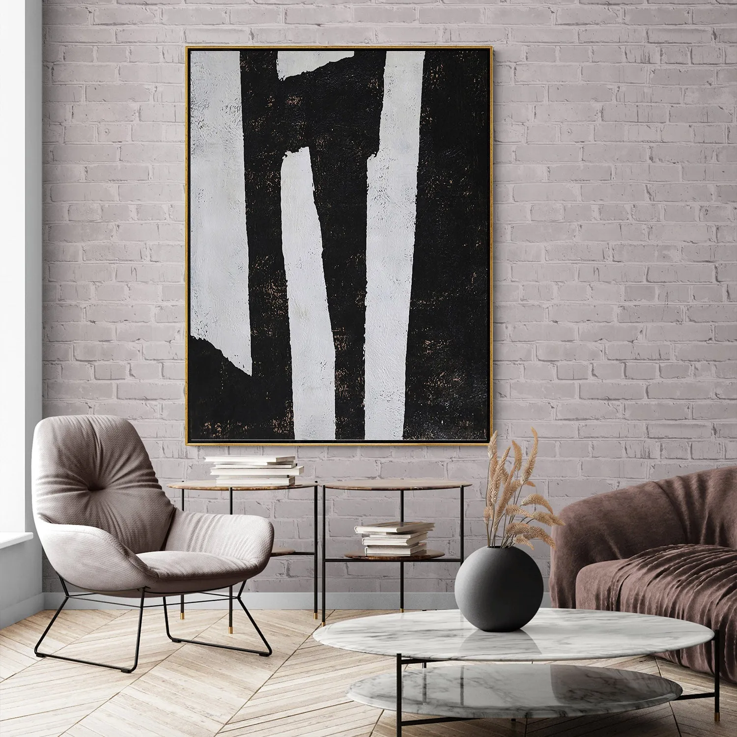 Vertical Minimalist Abstract Painting H38V
