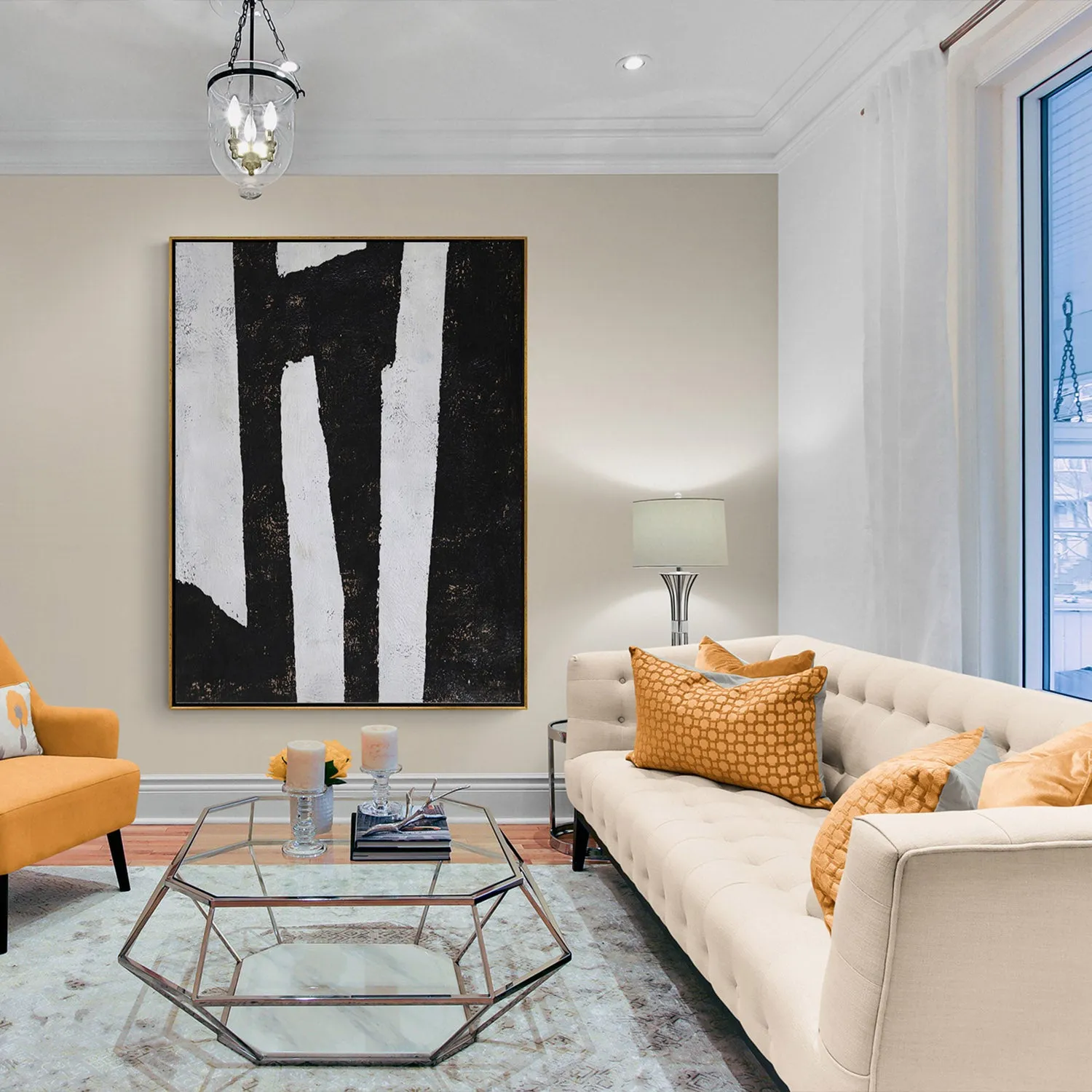 Vertical Minimalist Abstract Painting H38V