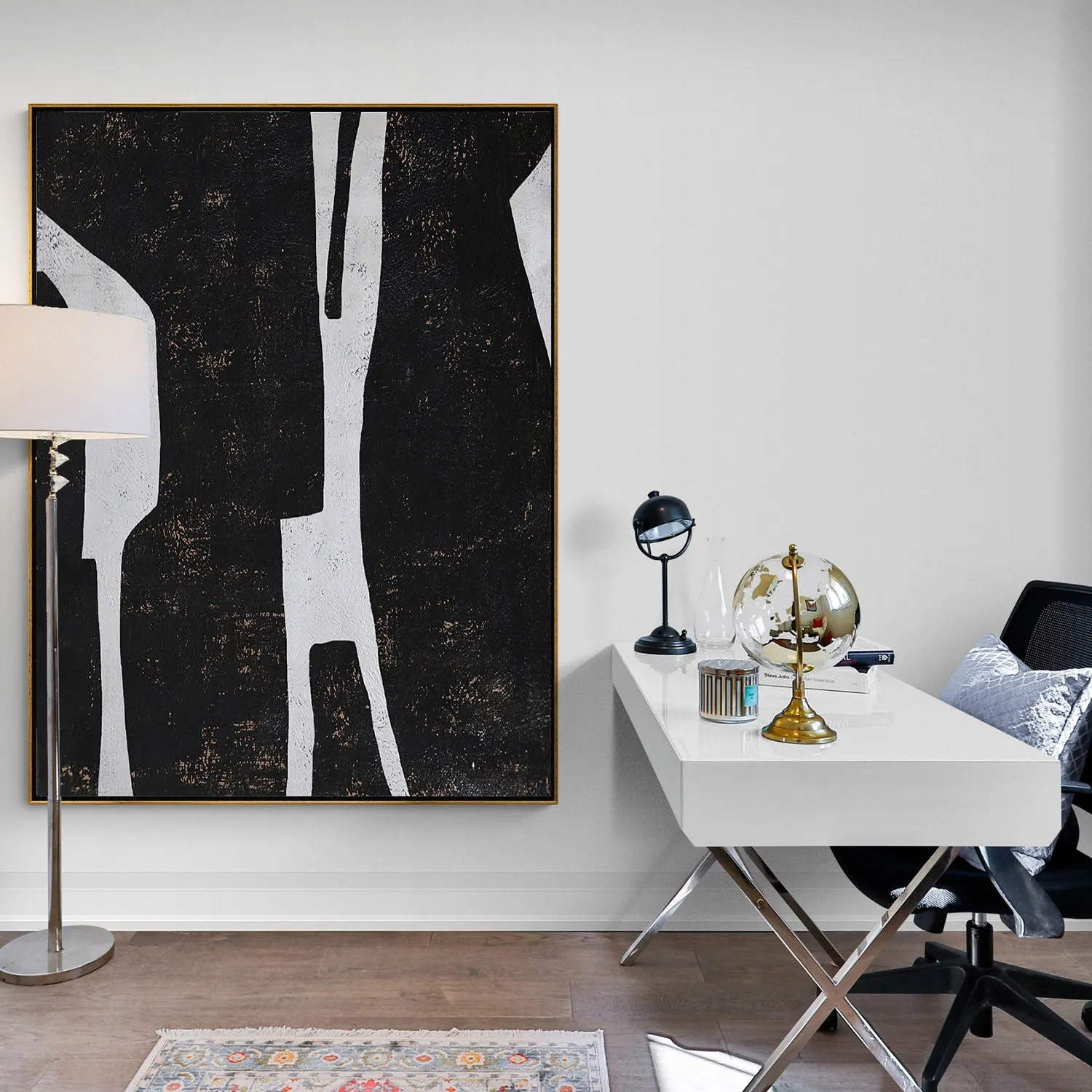 Vertical Minimalist Abstract Painting H41V