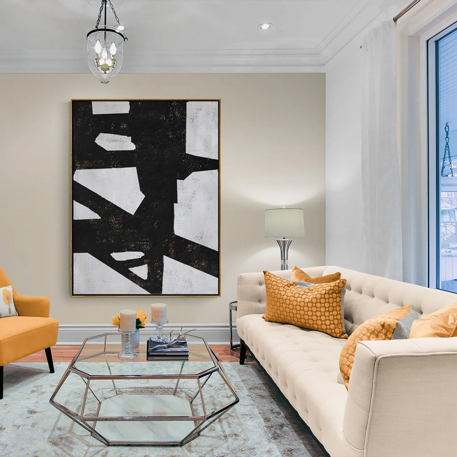 Vertical Minimalist Abstract Painting H42V
