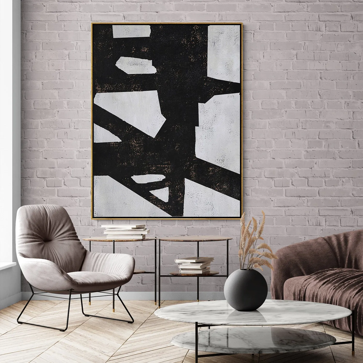 Vertical Minimalist Abstract Painting H42V