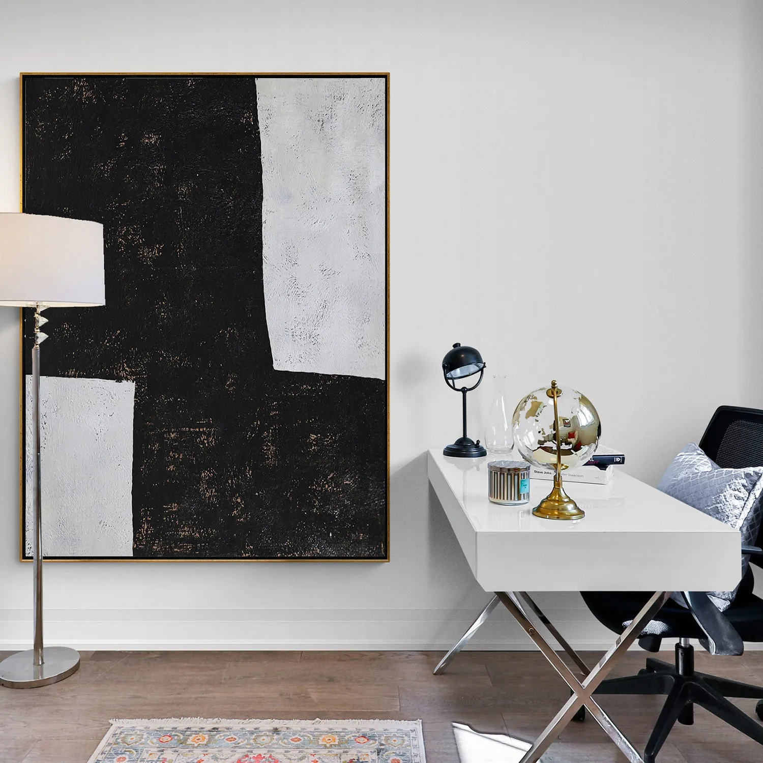 Vertical Minimalist Abstract Painting H43V