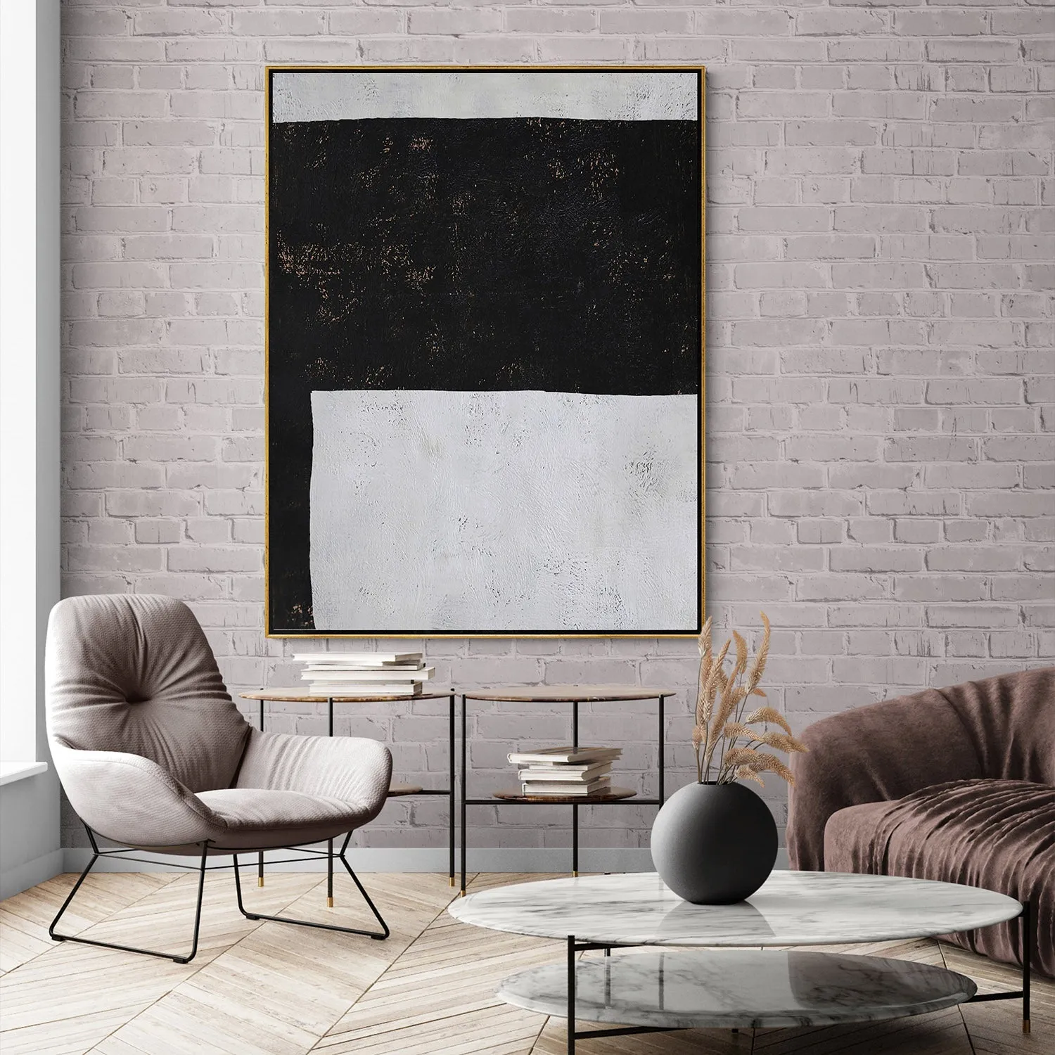 Vertical Minimalist Abstract Painting H44V