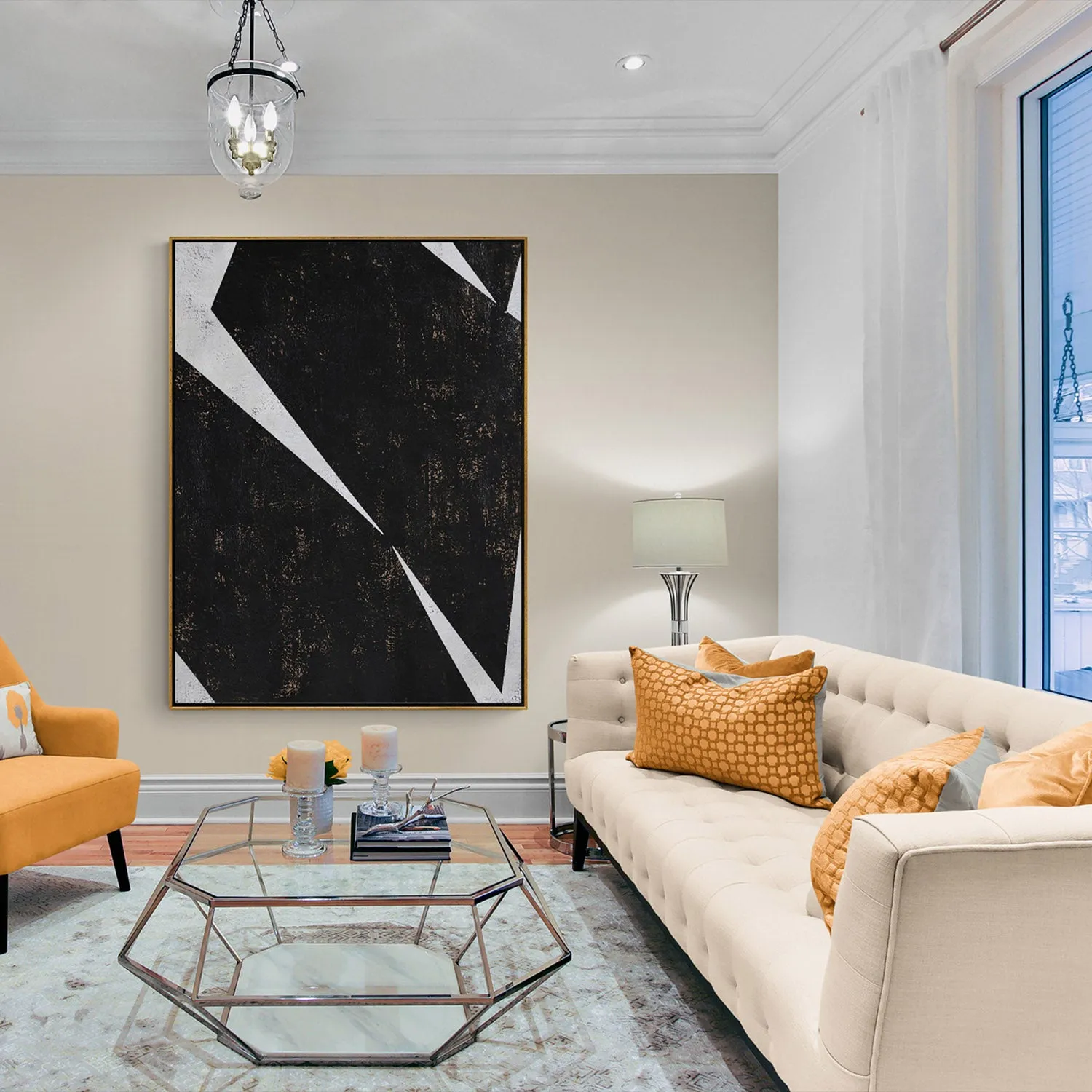 Vertical Minimalist Abstract Painting H51V