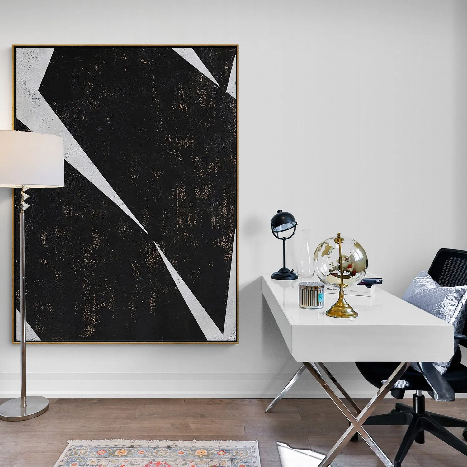 Vertical Minimalist Abstract Painting H51V