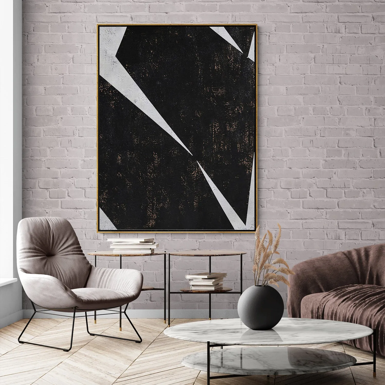 Vertical Minimalist Abstract Painting H51V