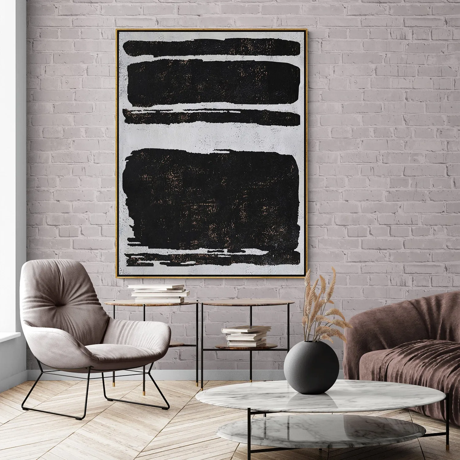 Vertical Minimalist Abstract Painting H52V