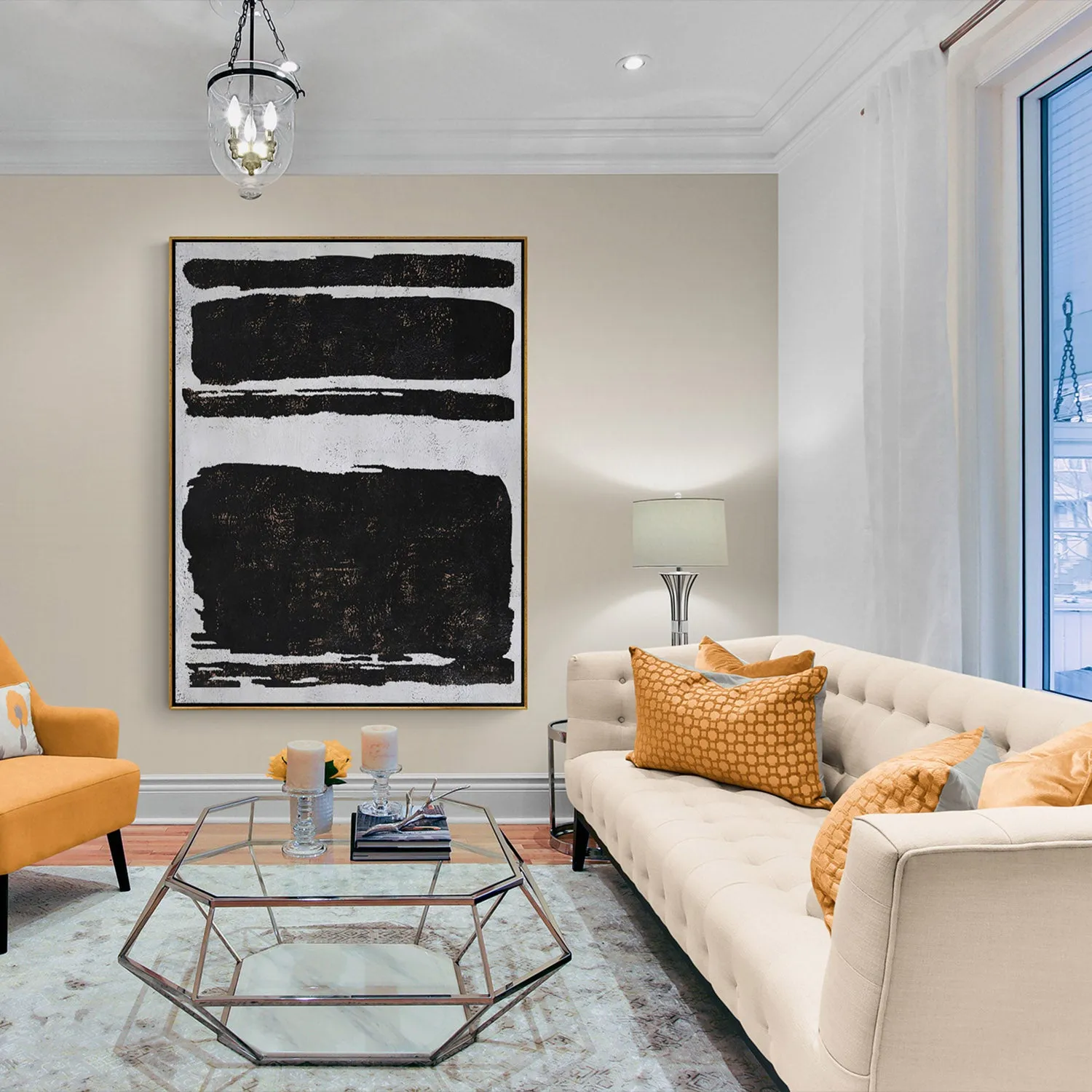 Vertical Minimalist Abstract Painting H52V