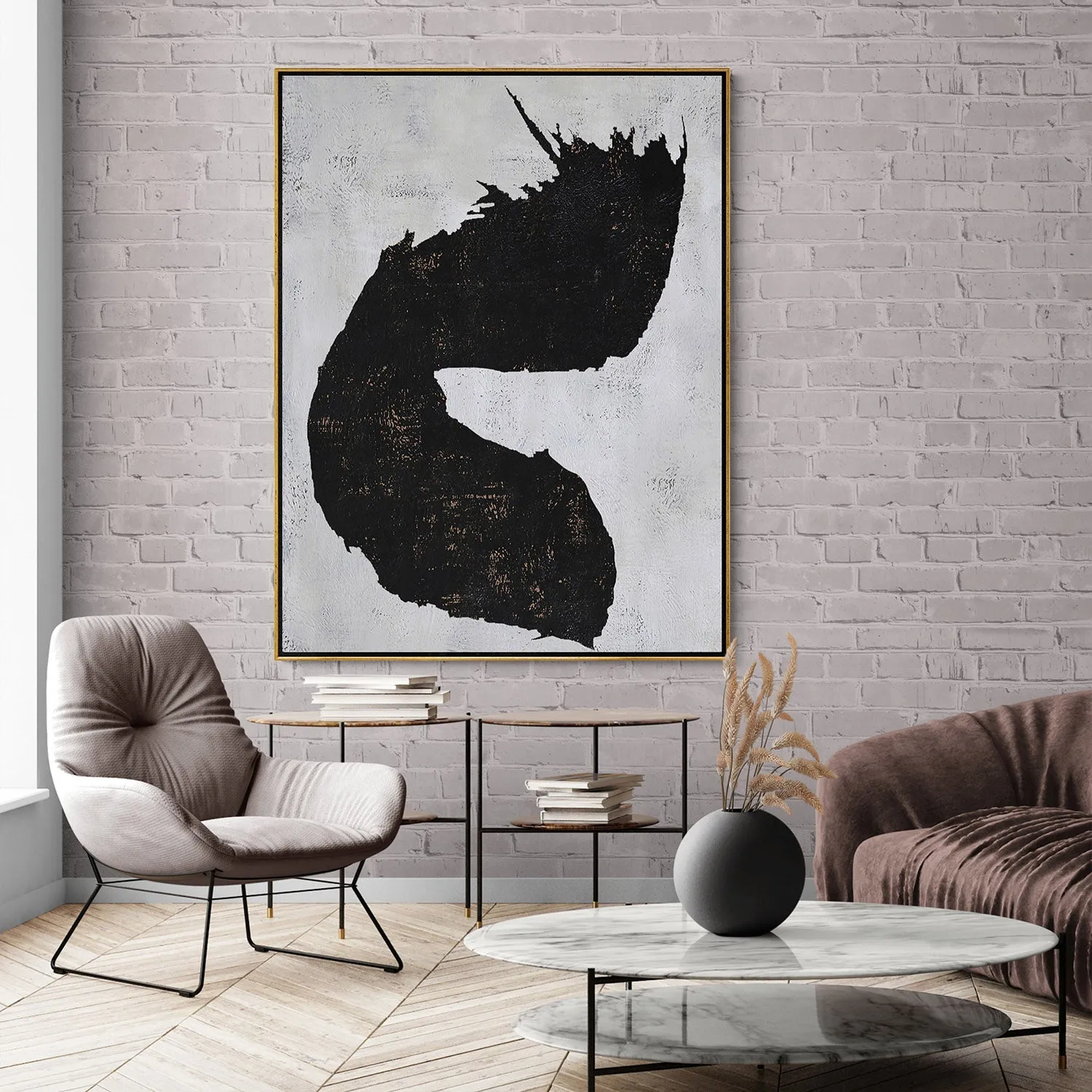 Vertical Minimalist Abstract Painting H63V