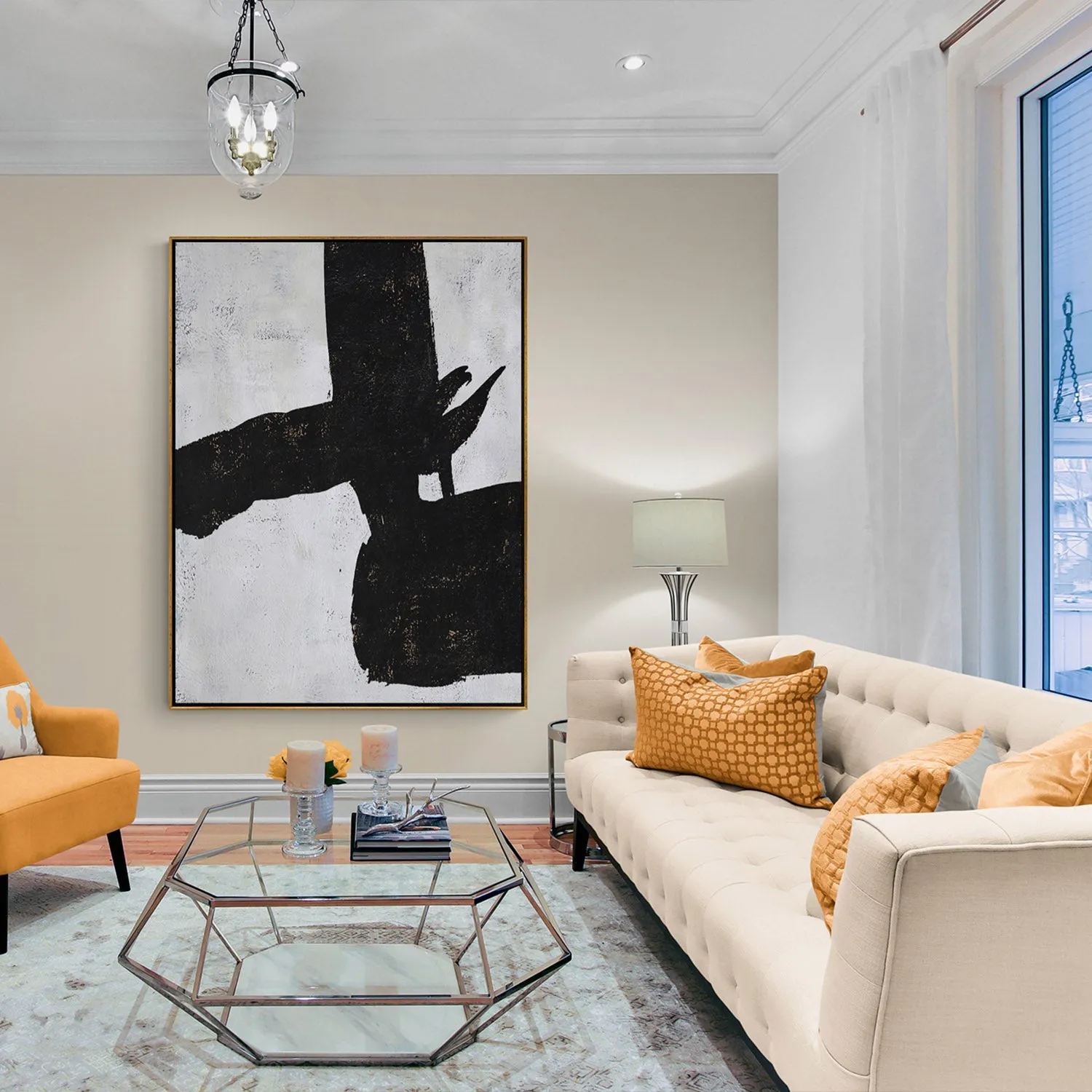Vertical Minimalist Abstract Painting H80V