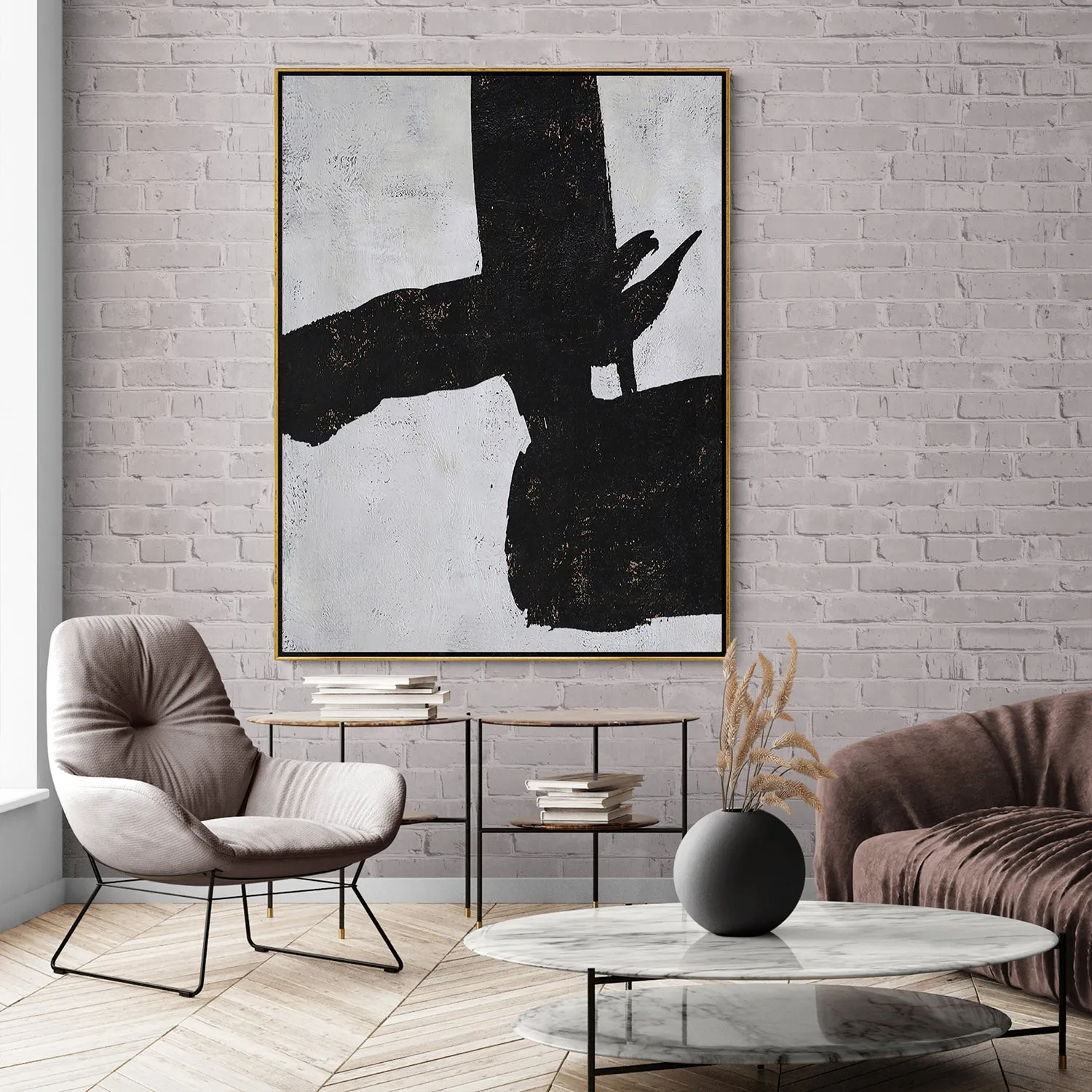Vertical Minimalist Abstract Painting H80V
