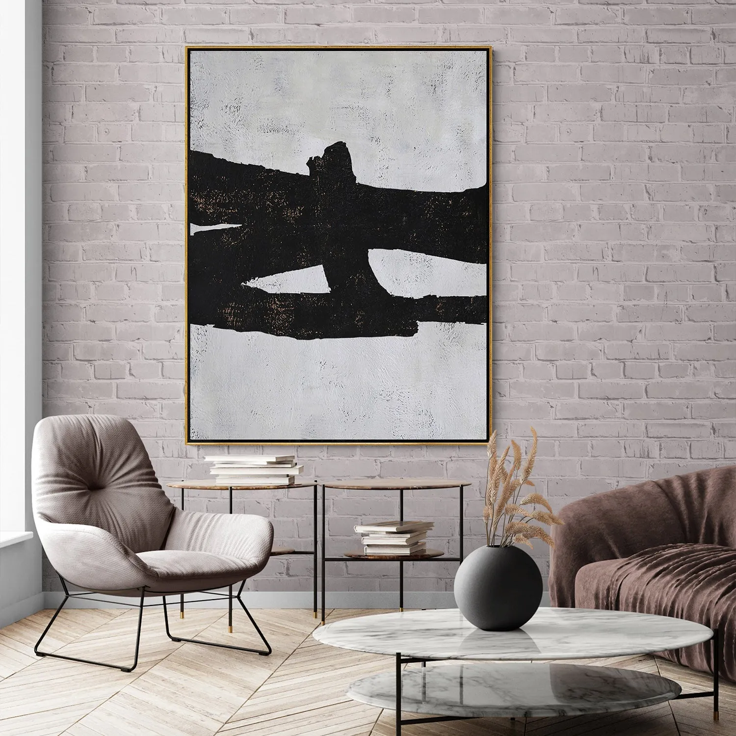 Vertical Minimalist Abstract Painting H89V