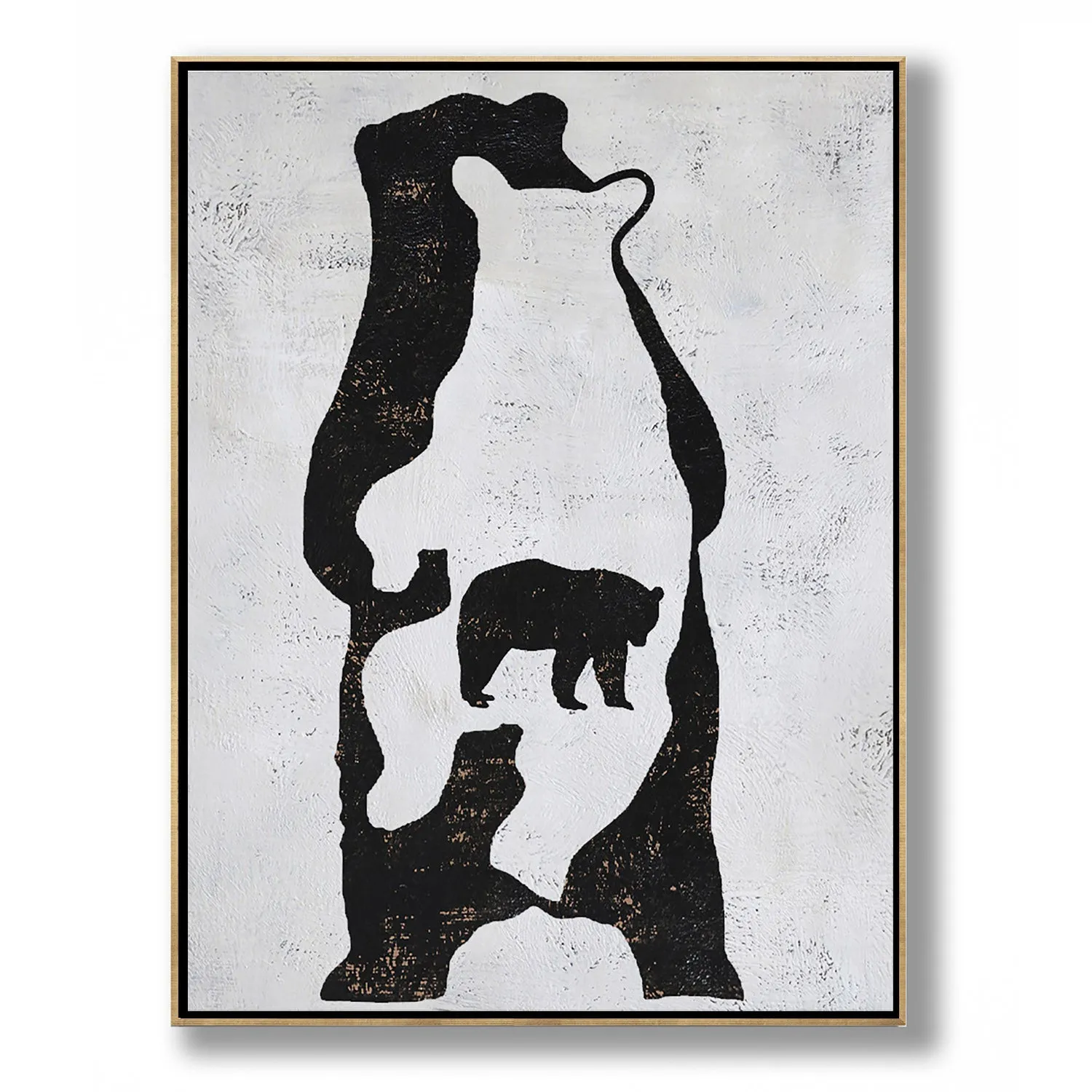 Vertical Minimalist Bear Painting H264V