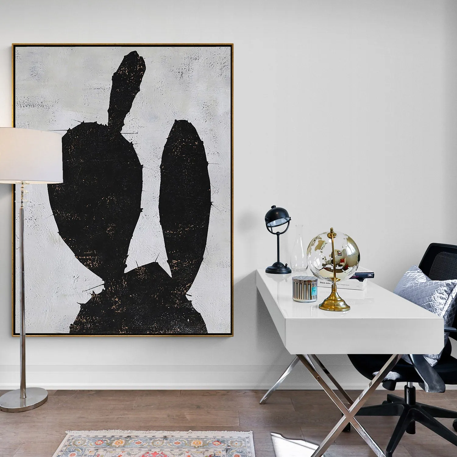 Vertical Minimalist Cactus Painting H260V