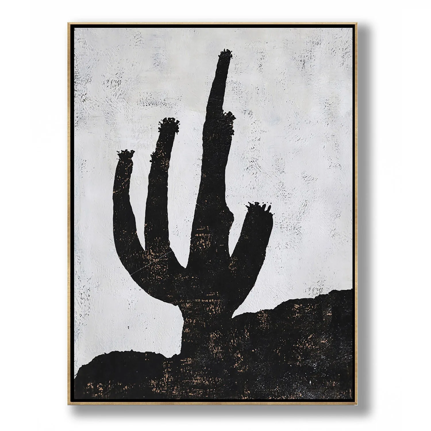 Vertical Minimalist Cactus Painting H262V