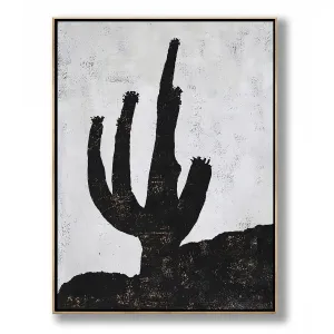 Vertical Minimalist Cactus Painting H262V