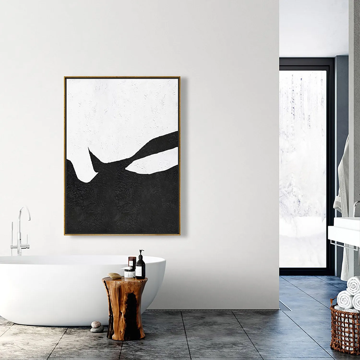 Vertical Minimalist Landscape Art J84L