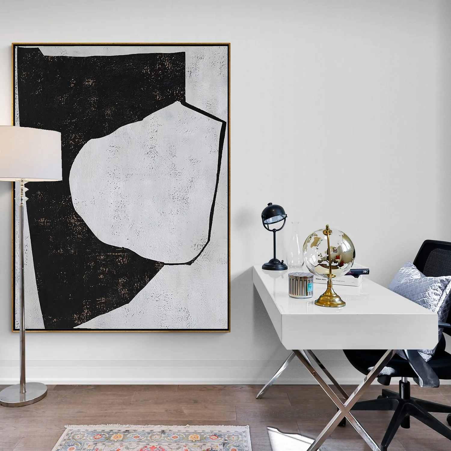 Vertical Minimalist Minimalist Abstract Painting H201V
