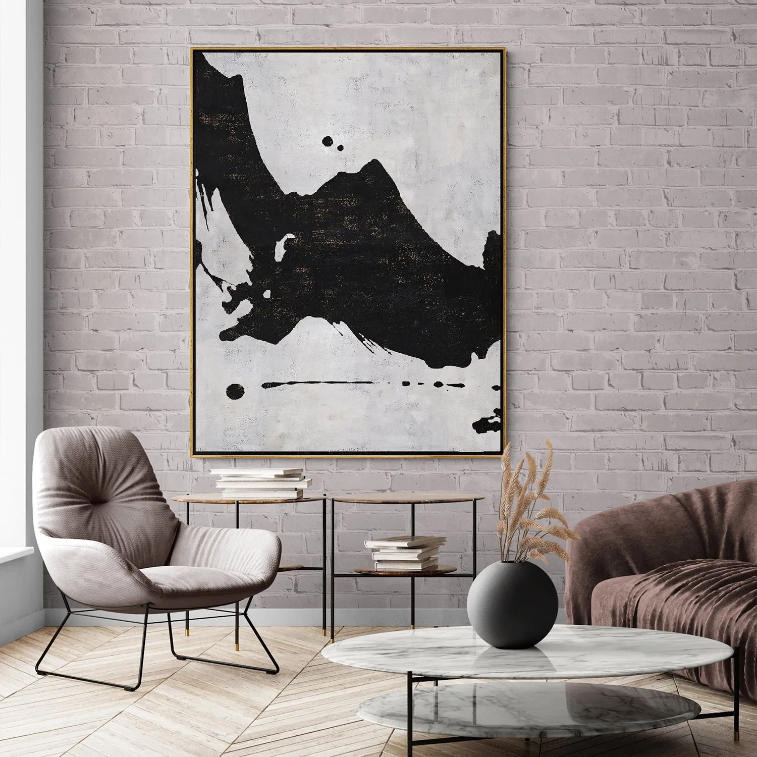 Vertical minimalist painting H26V