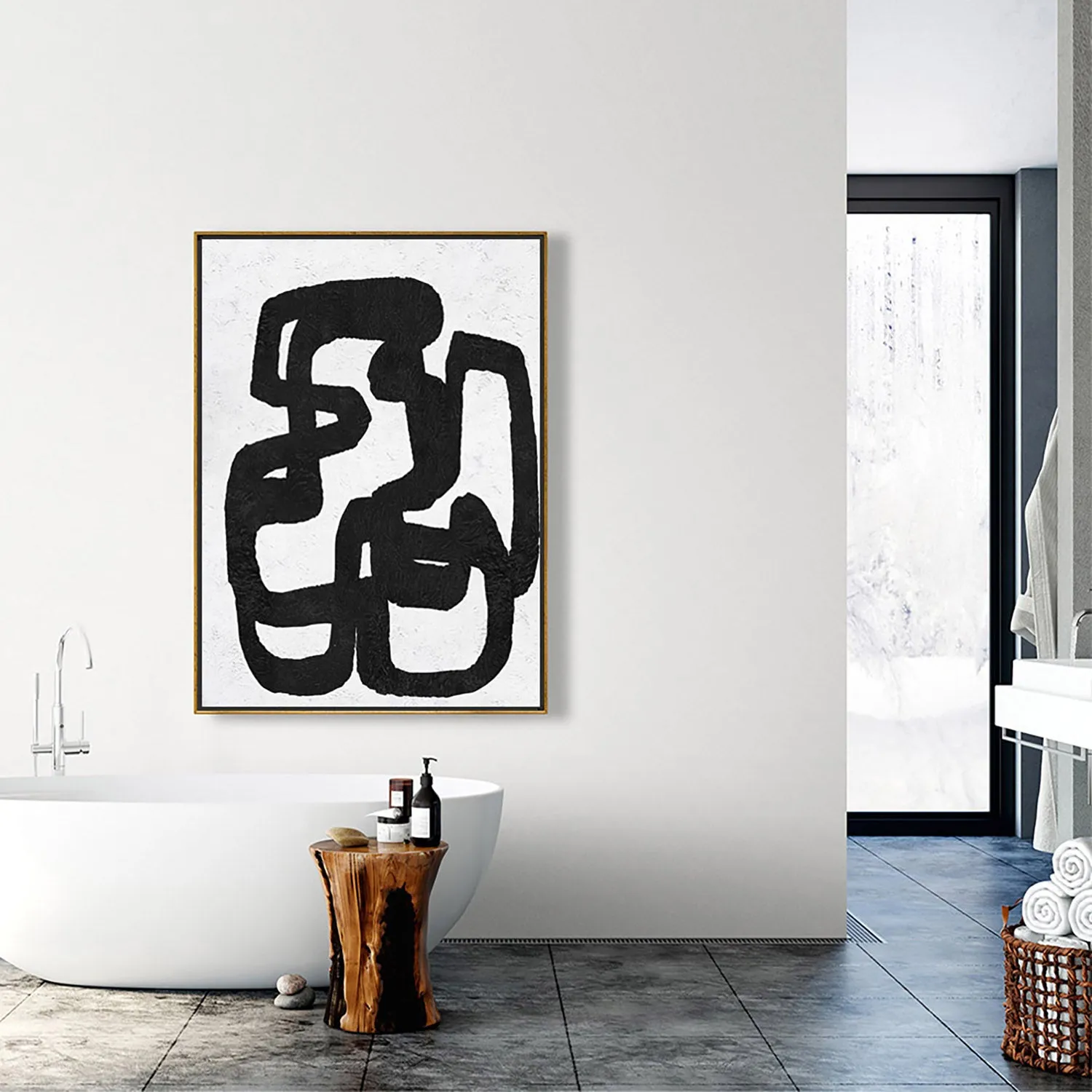 Vertical Minimalist Painting J128L