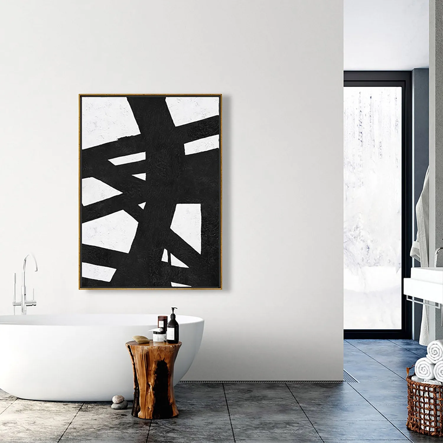 Vertical Minimalist Painting J136L