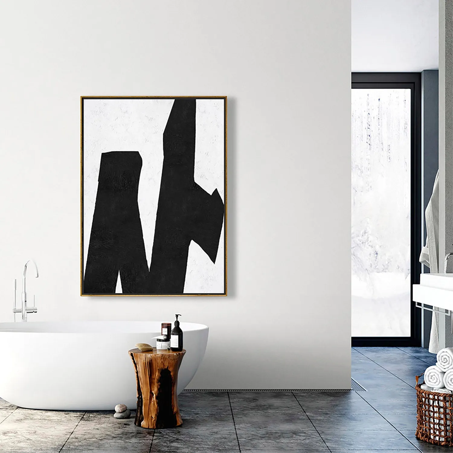 Vertical Minimalist Painting J152L