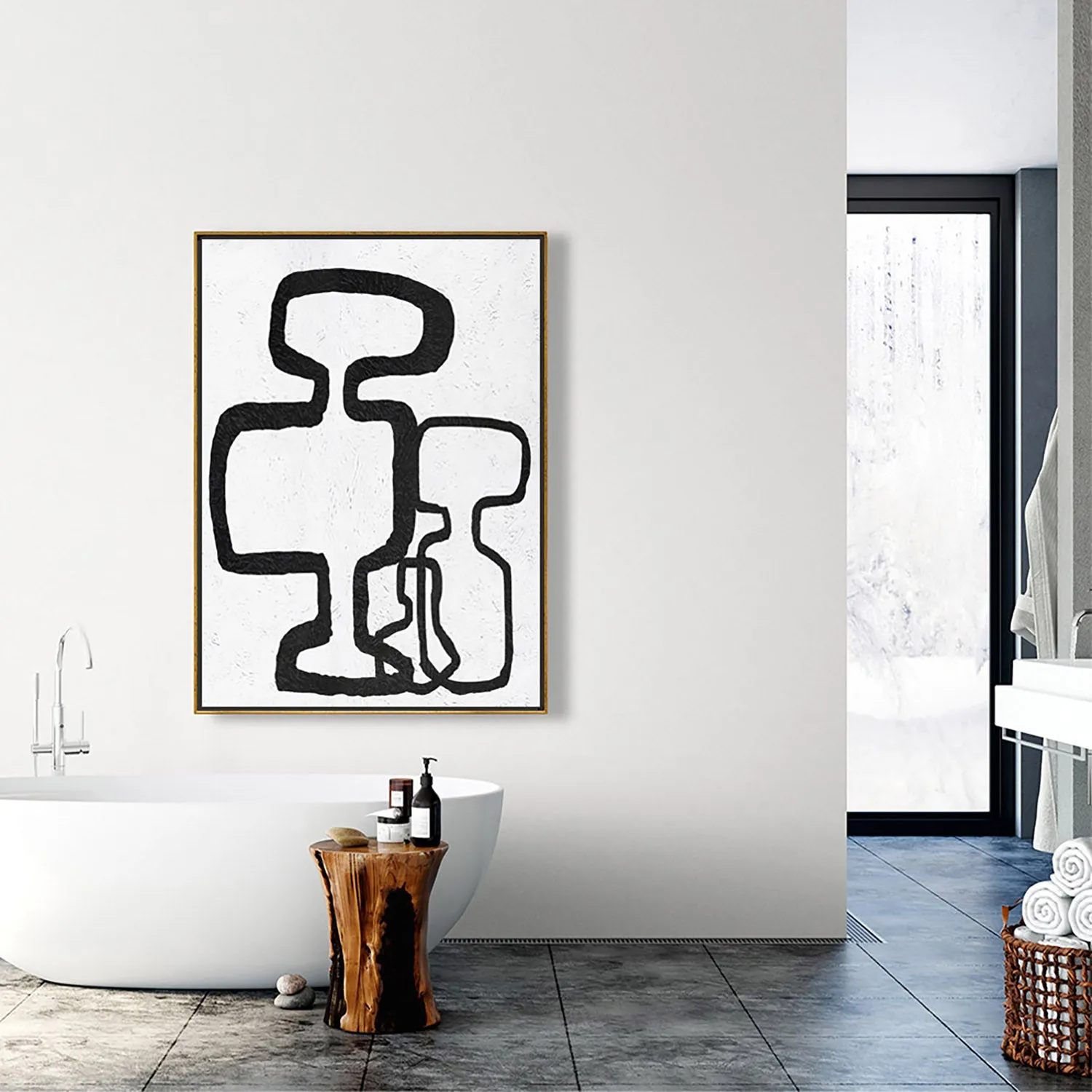 Vertical Minimalist Painting J19L