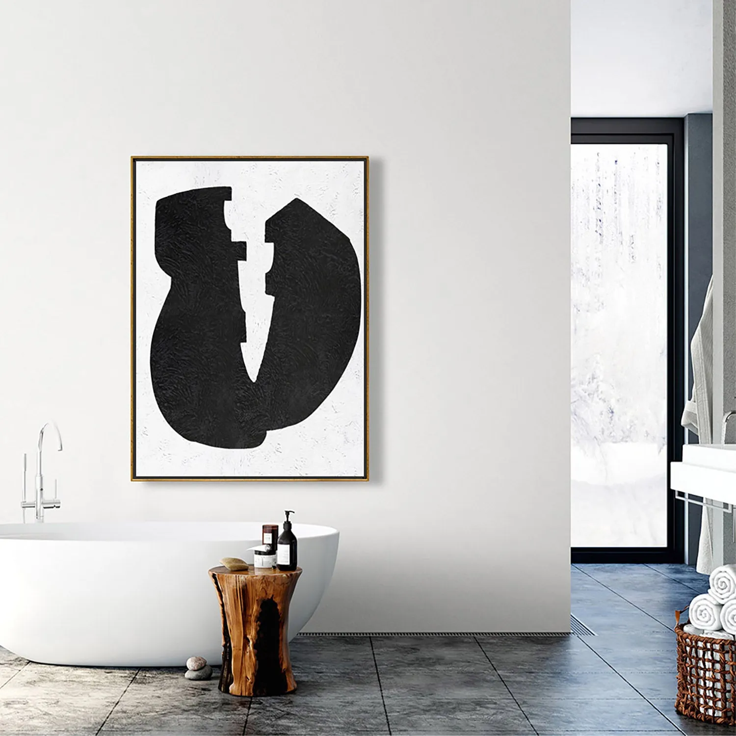Vertical Minimalist Painting J21L