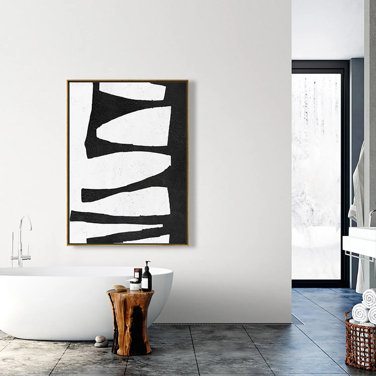 Vertical Minimalist Painting J26L