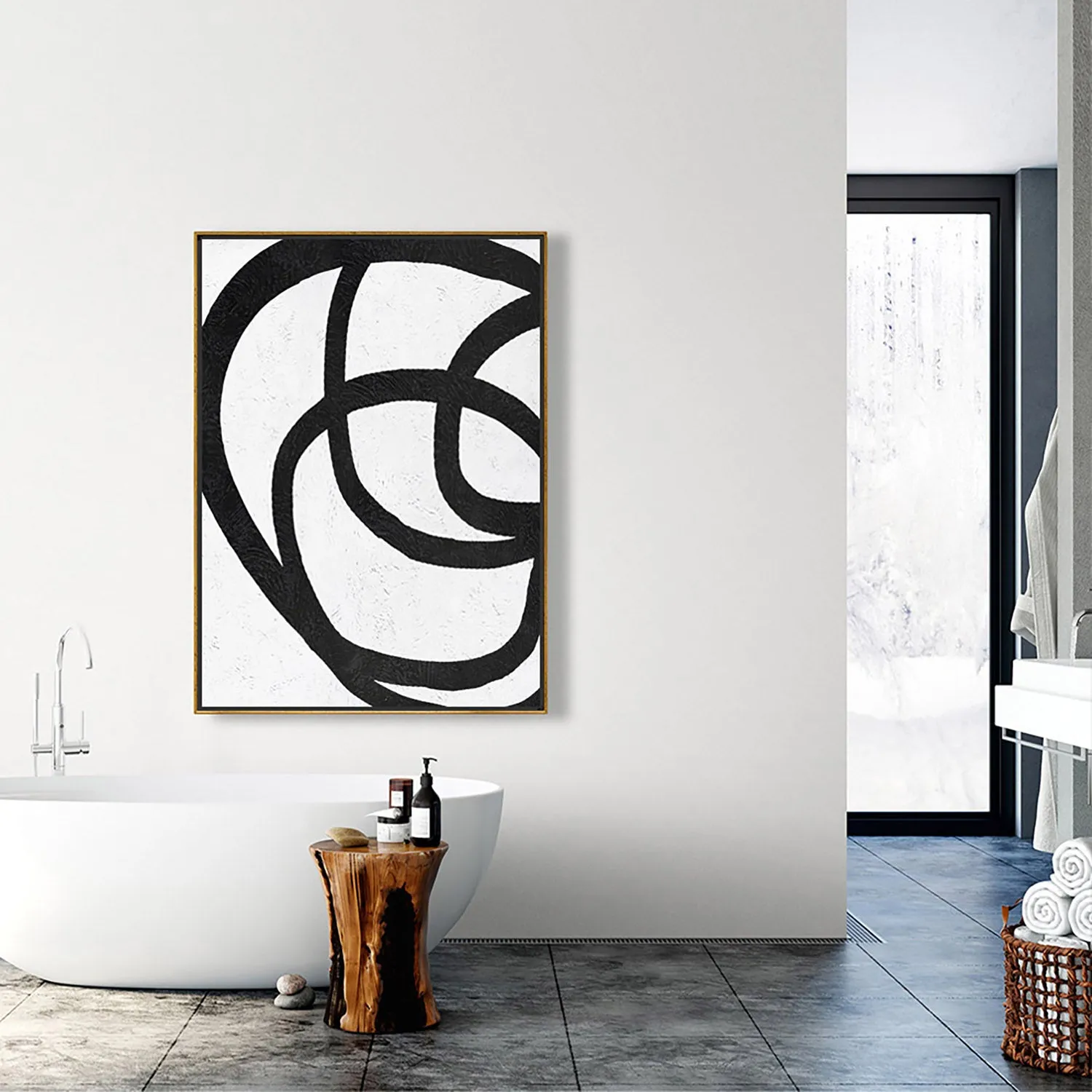 Vertical Minimalist Painting J57L