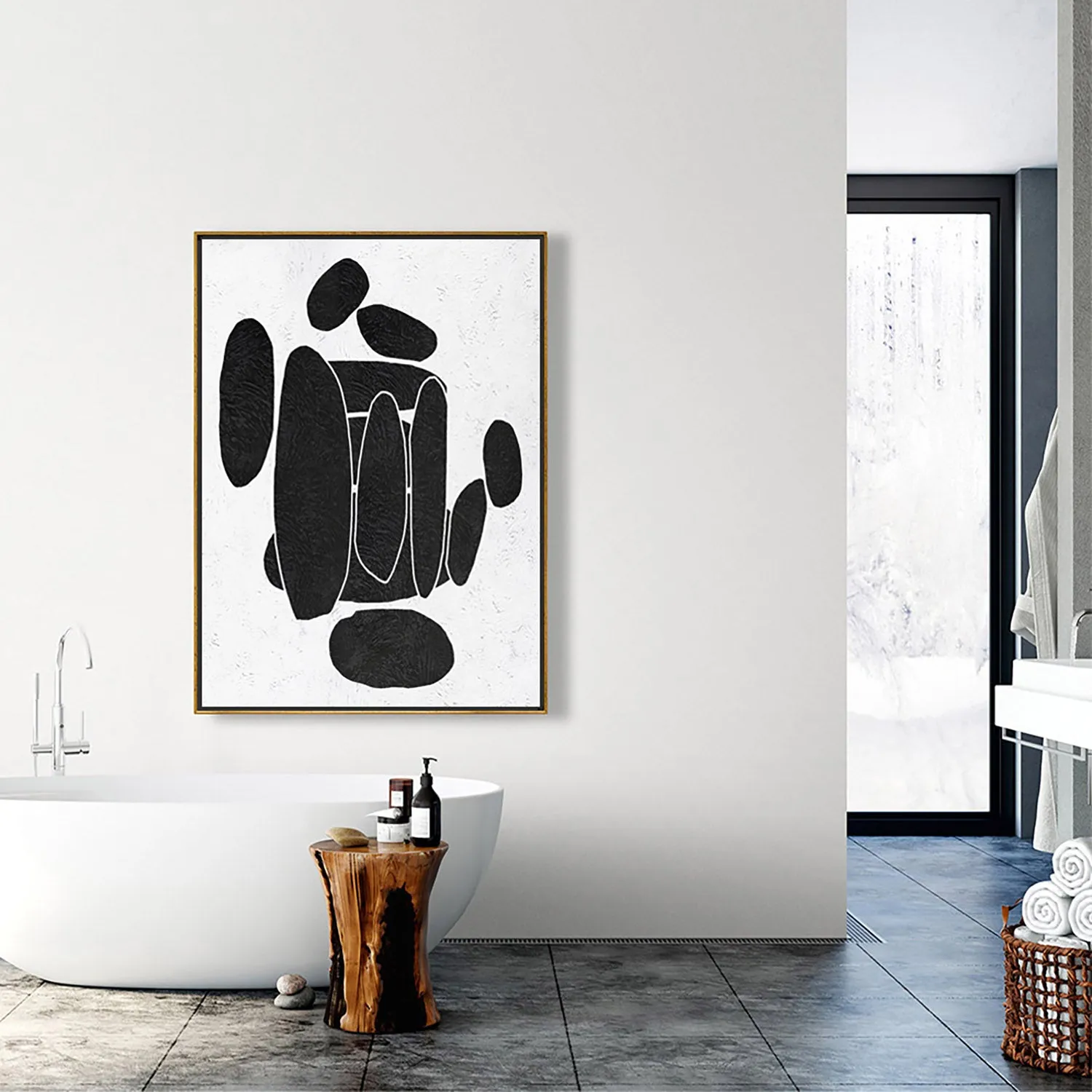 Vertical Minimalist Painting J62L