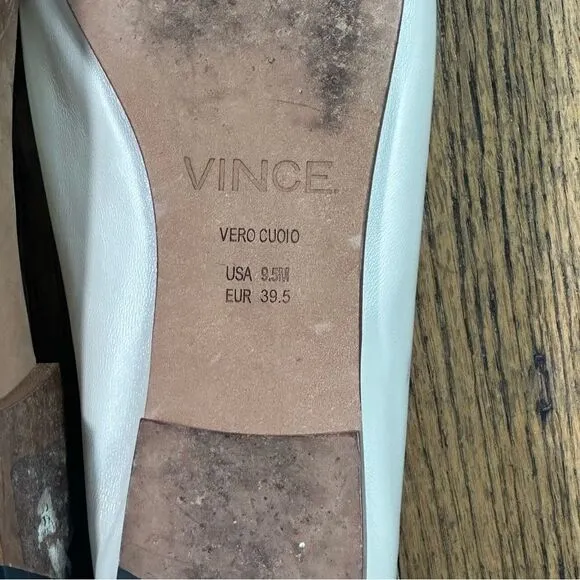 VINCE LEATHER FLAT