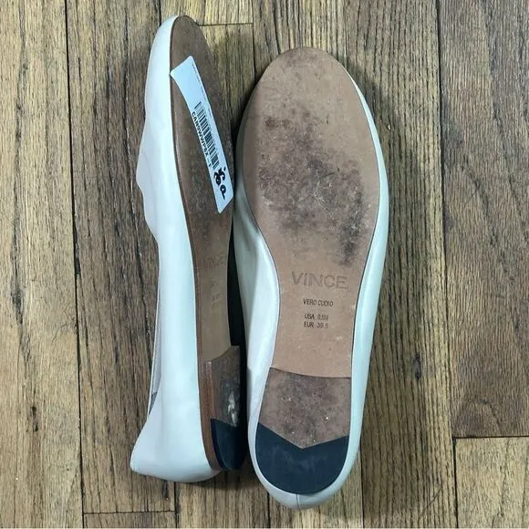 VINCE LEATHER FLAT