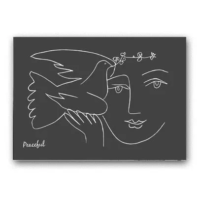 Vintage Abstract Matisse Line Figure
