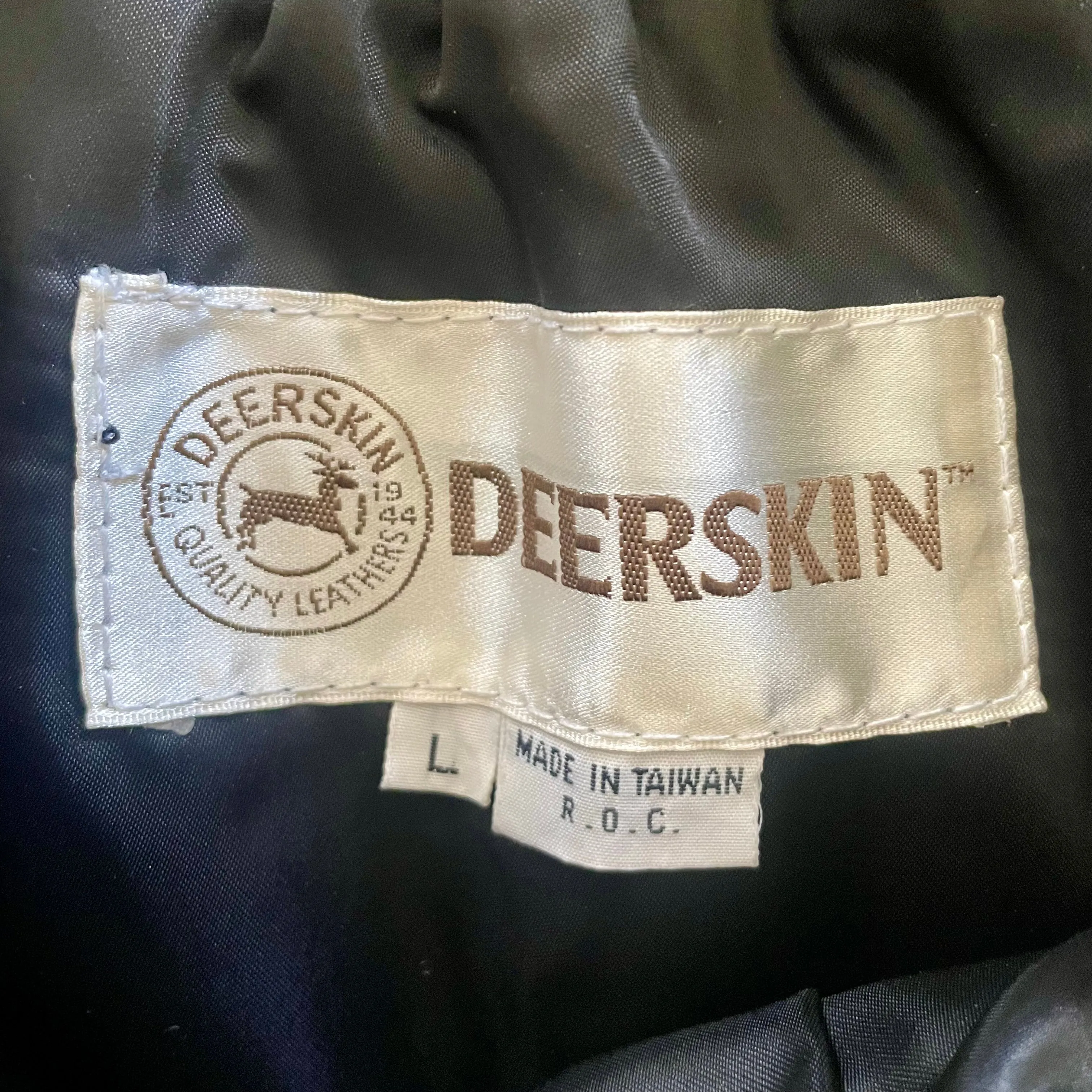 Vintage Deerskin Quality Leathers midi maxi Skirt with pockets // size large
