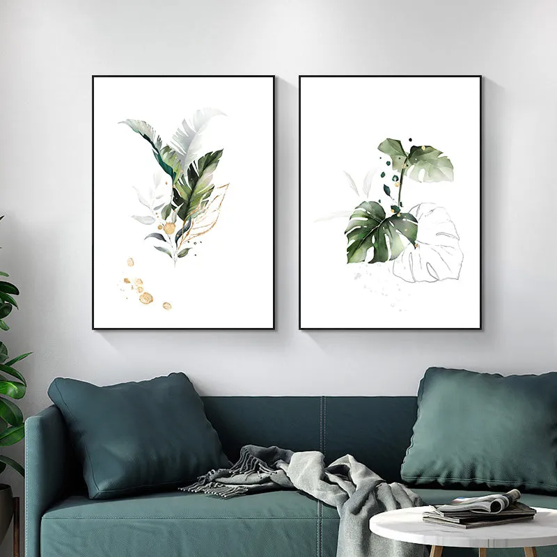 Watercolor Plant Canvas Wall Art